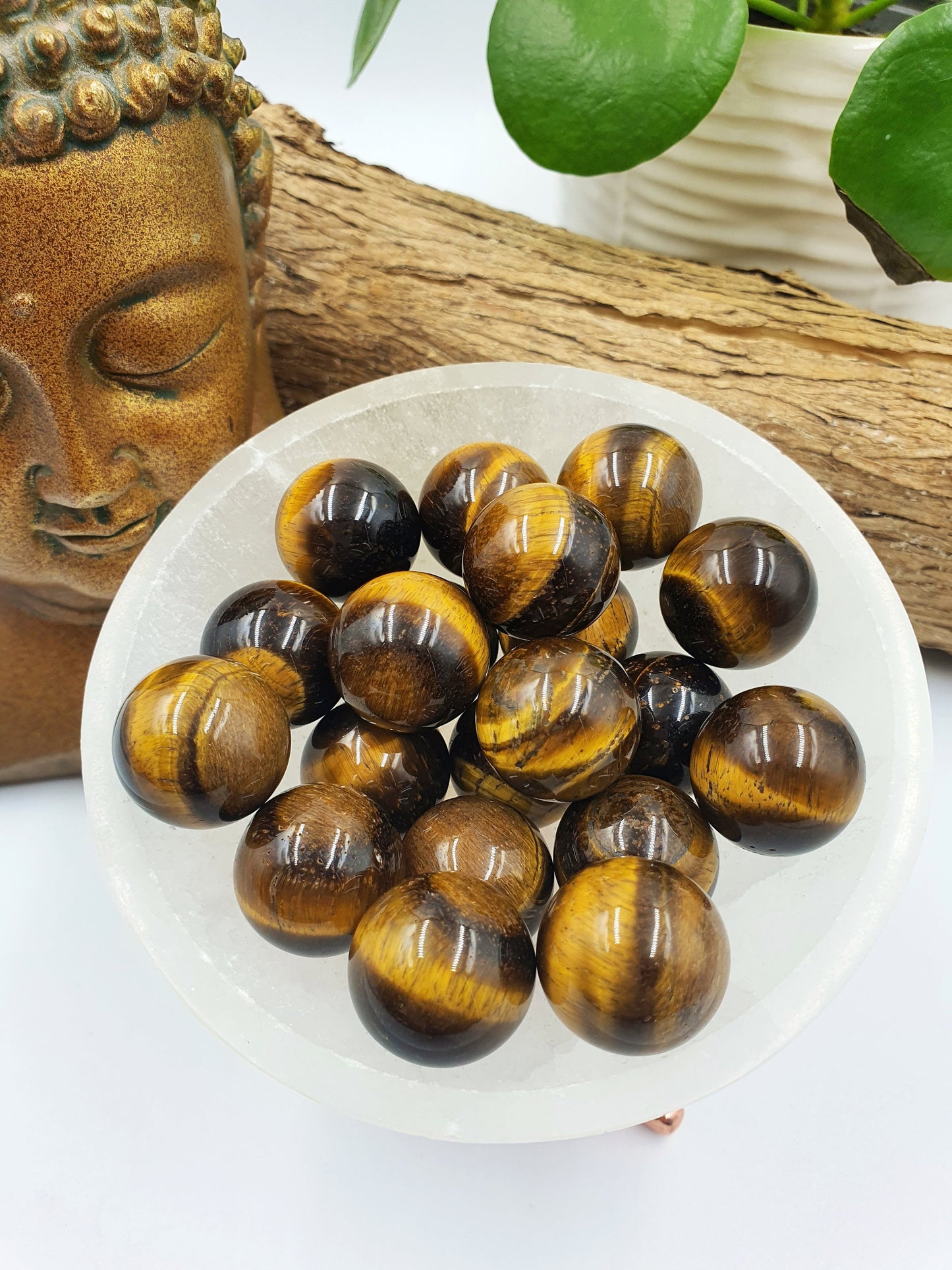 Yellow Strong Flash Tiger's Eye Mini Crystal Sphere - 20mm