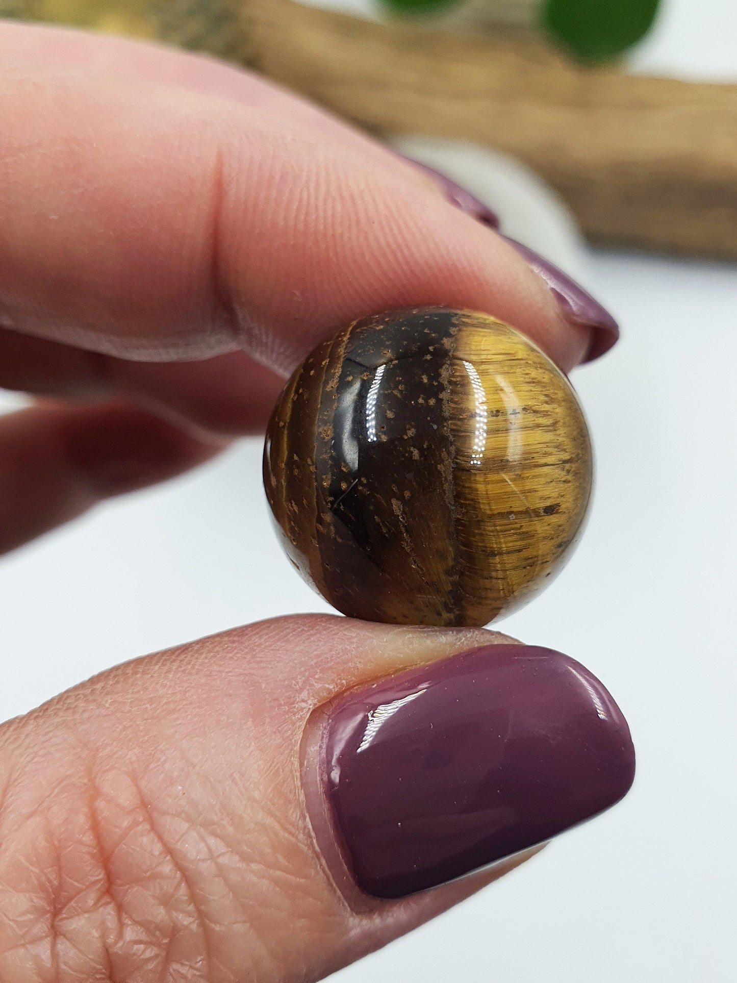 Yellow Strong Flash Tiger's Eye Mini Crystal Sphere - 20mm