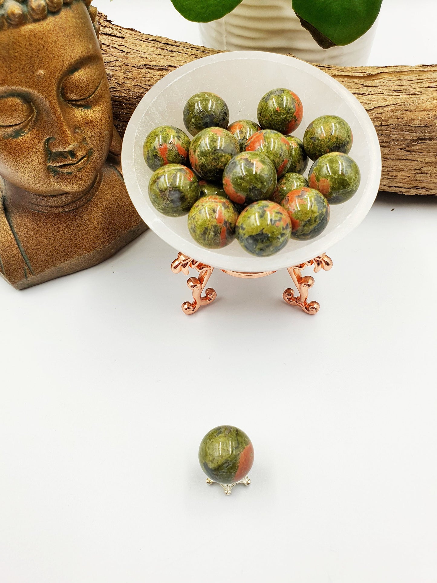 Unakite Crystal Mini Sphere