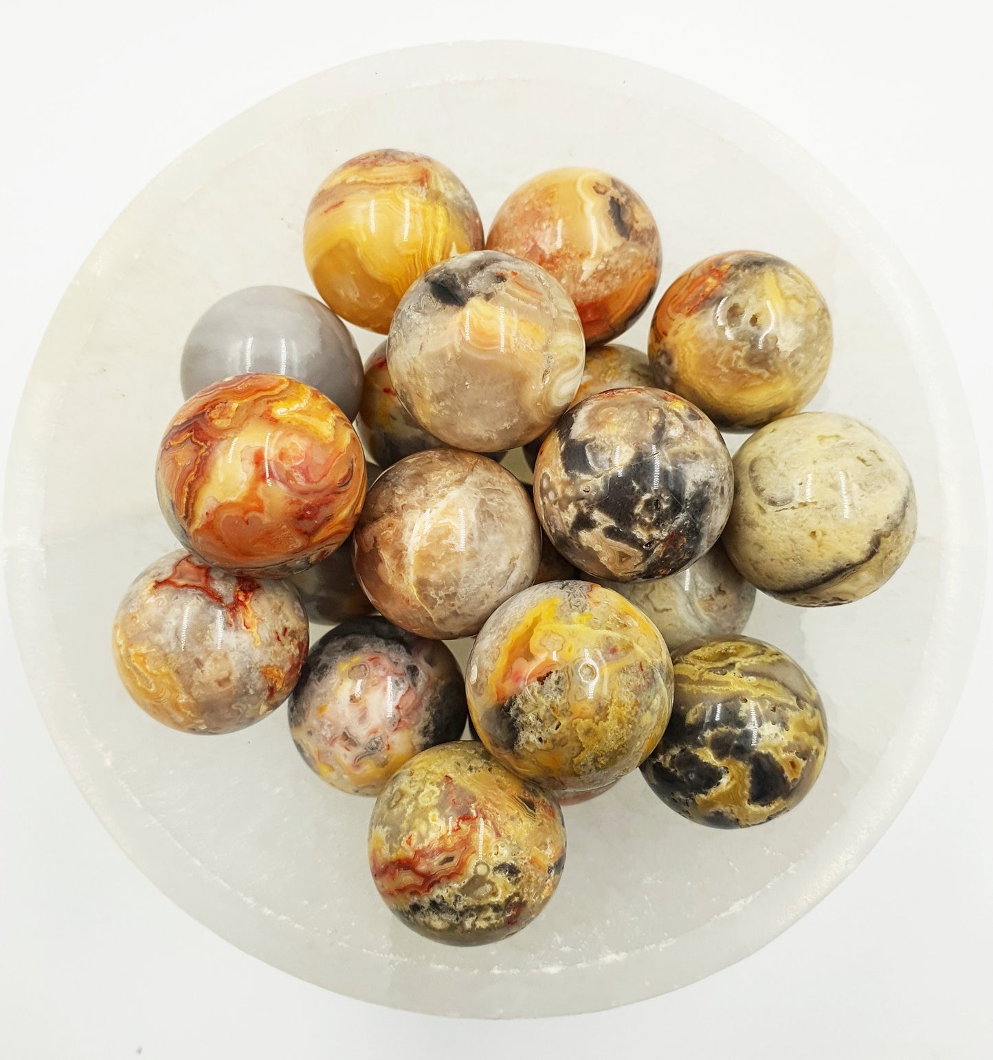 Mexican Crazy Lace Agate Mini Crystal Sphere, Unique Patterns - 20mm