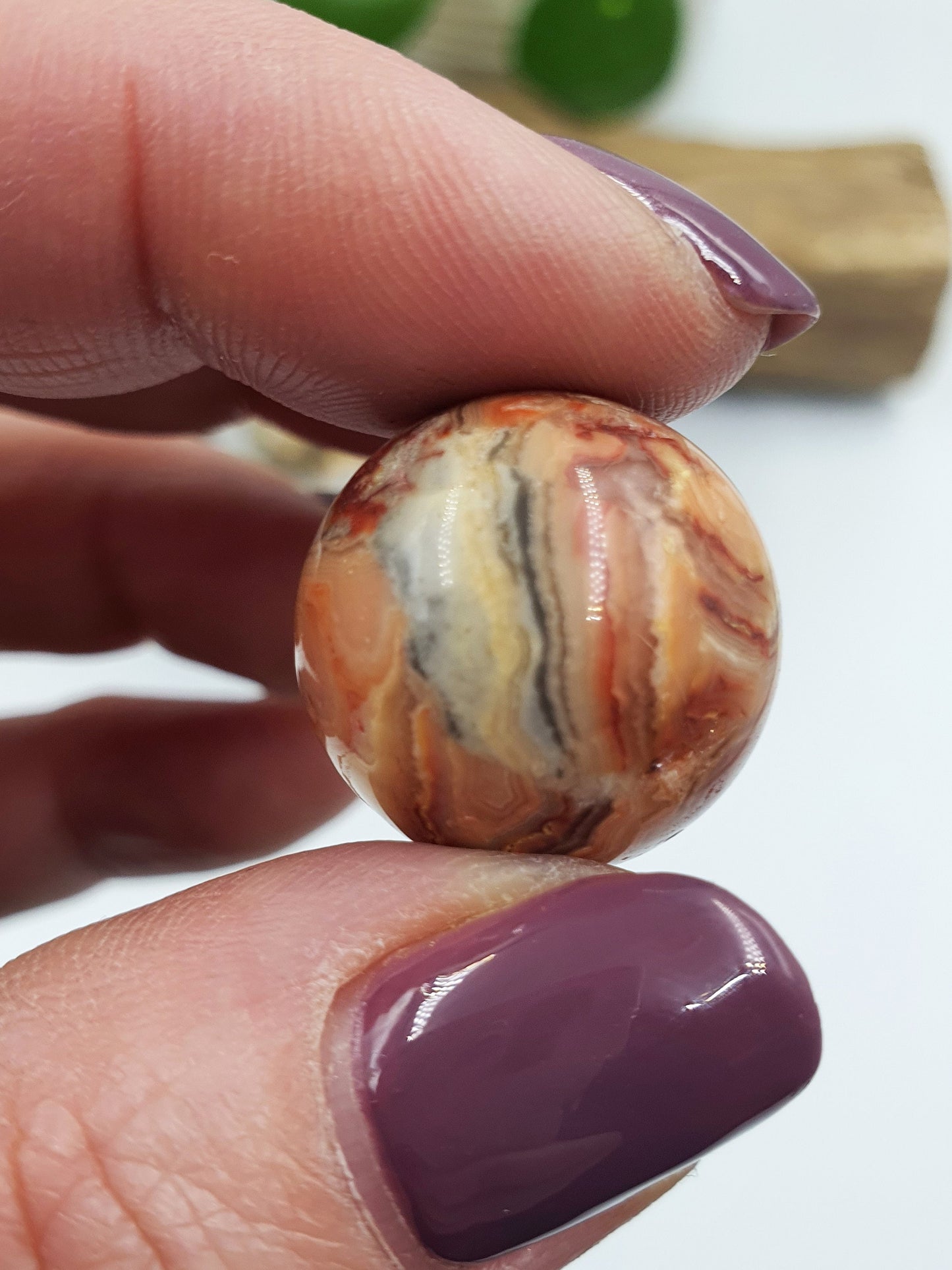 Mexican Crazy Lace Agate Mini Crystal Sphere, Unique Patterns - 20mm