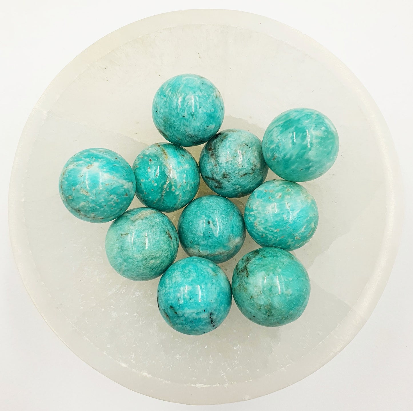 Flashy Amazonite Crystal Mini Sphere - approx 20mm