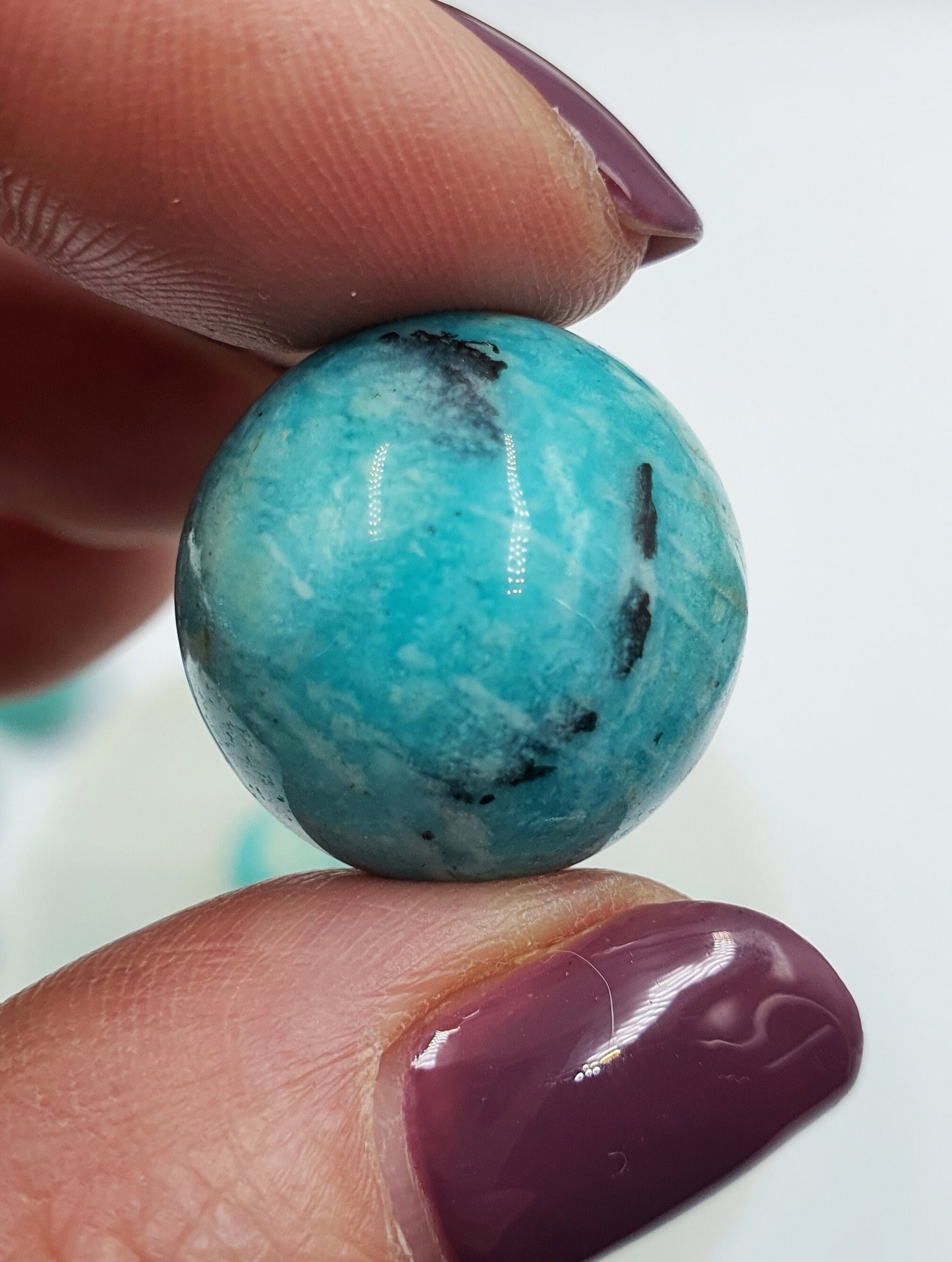 Flashy Amazonite Crystal Mini Sphere - approx 20mm