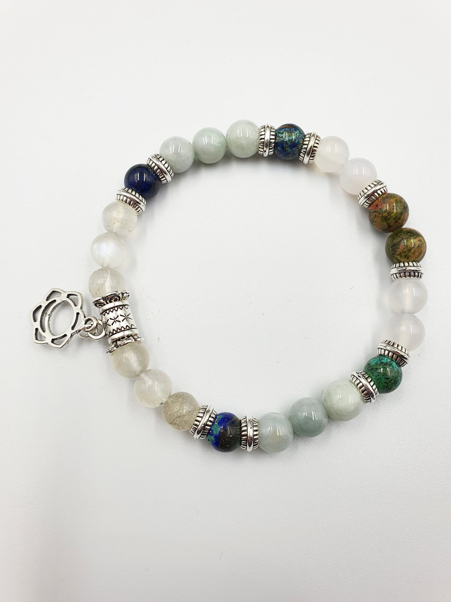 Pregnancy Support Crystal Healing Bracelet with Chakra Charm