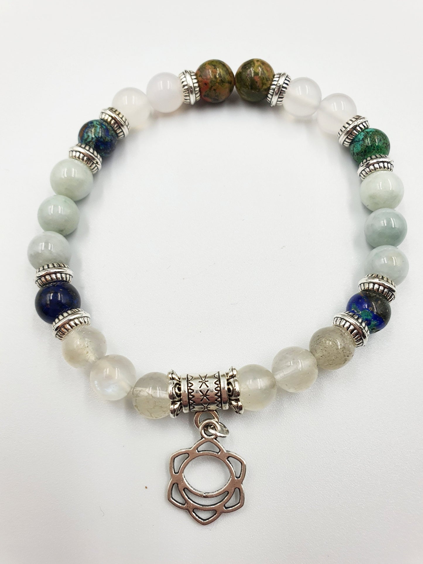 Pregnancy Support Crystal Healing Bracelet with Chakra Charm
