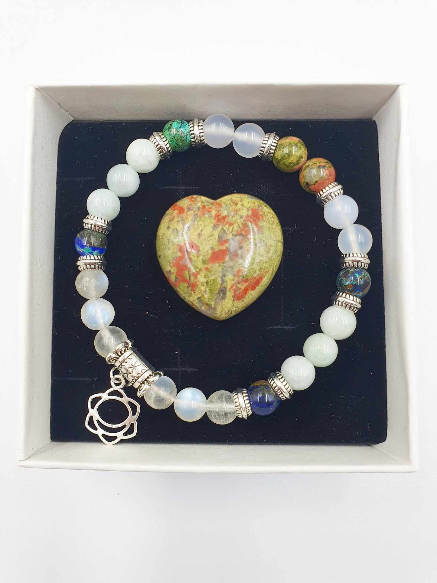 Pregnancy Support Crystal Healing Bracelet with Chakra Charm