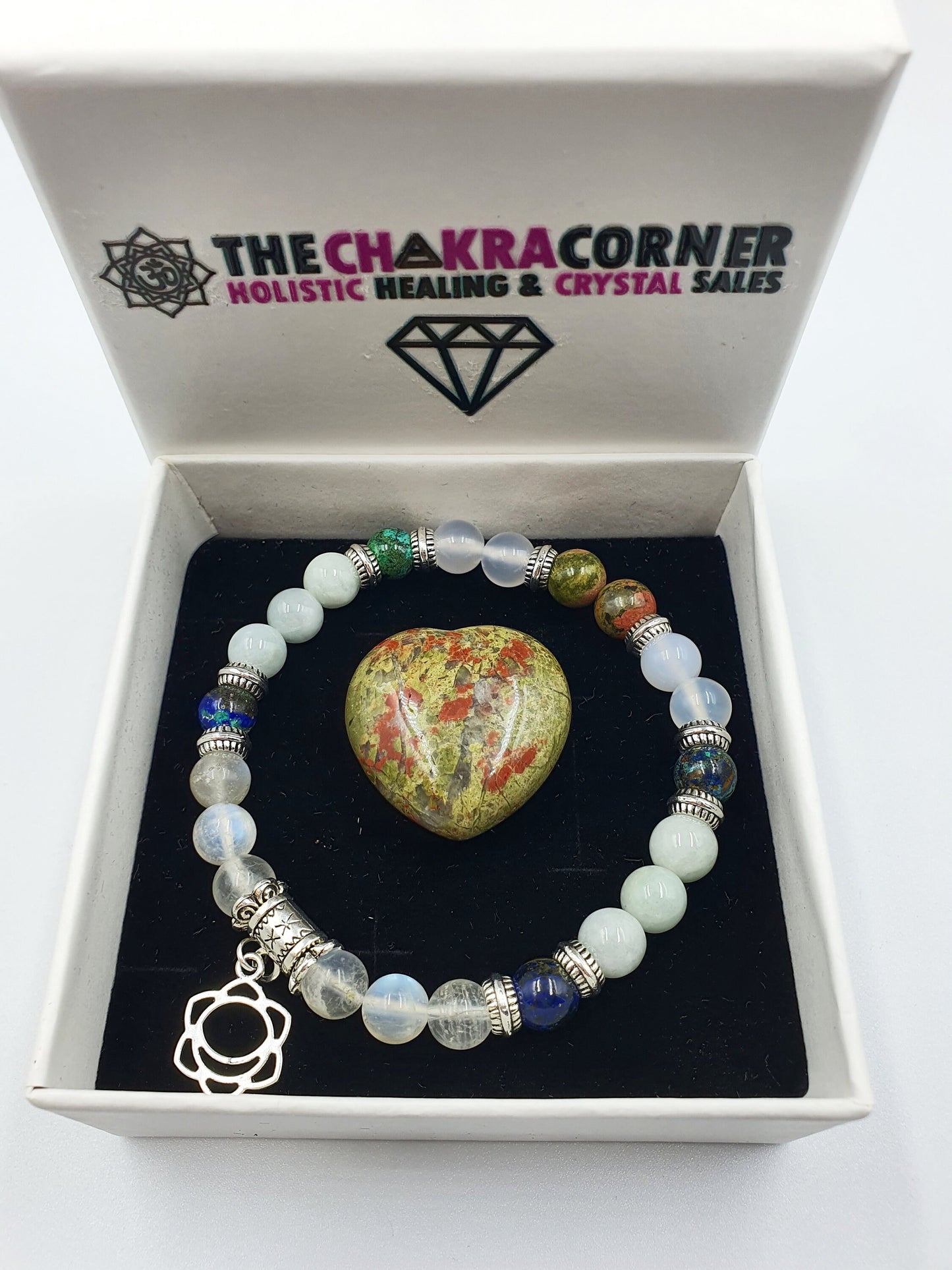 Pregnancy Support Crystal Healing Bracelet with Chakra Charm
