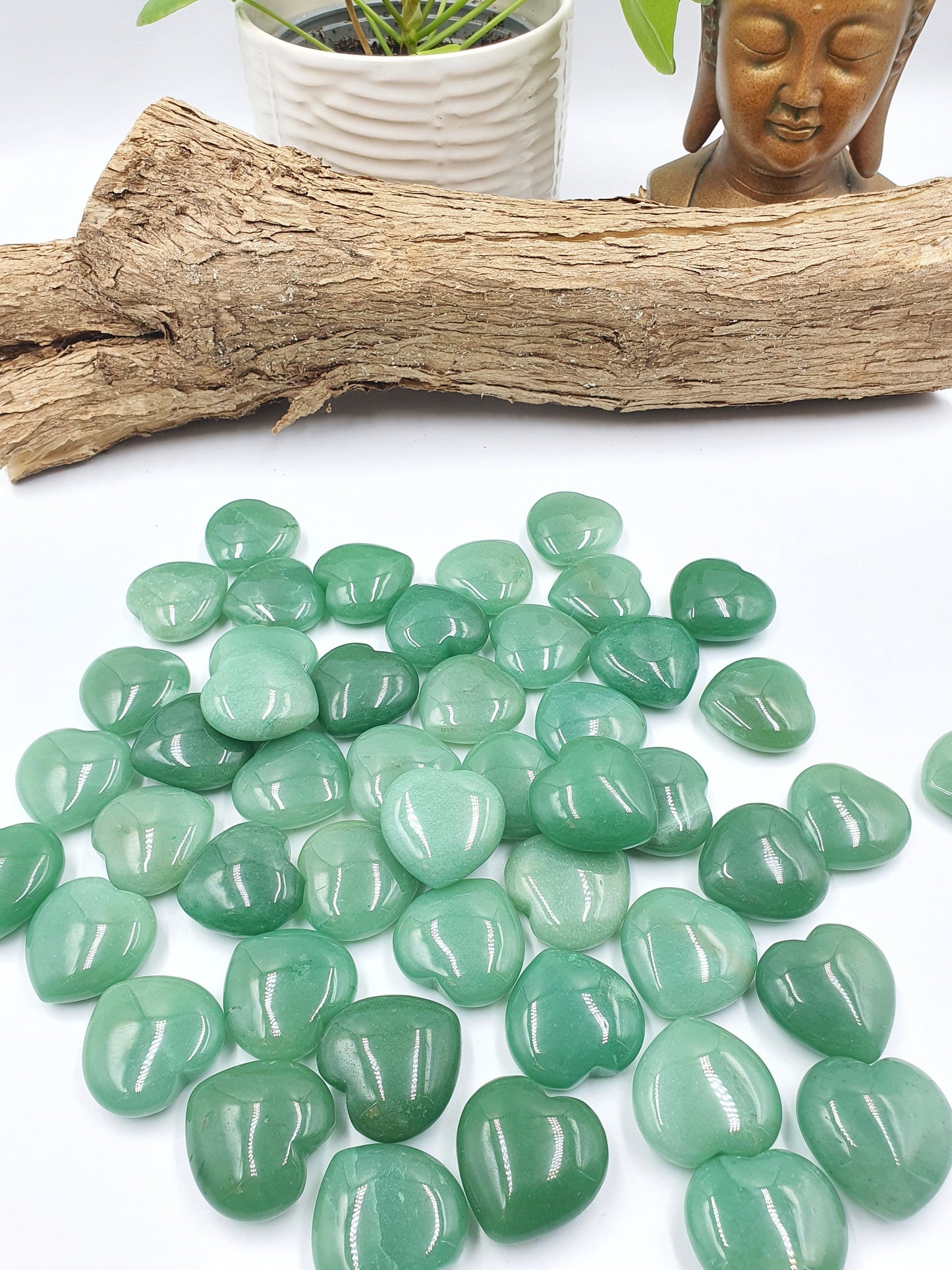 Green Aventurine Puff Heart - 30mm