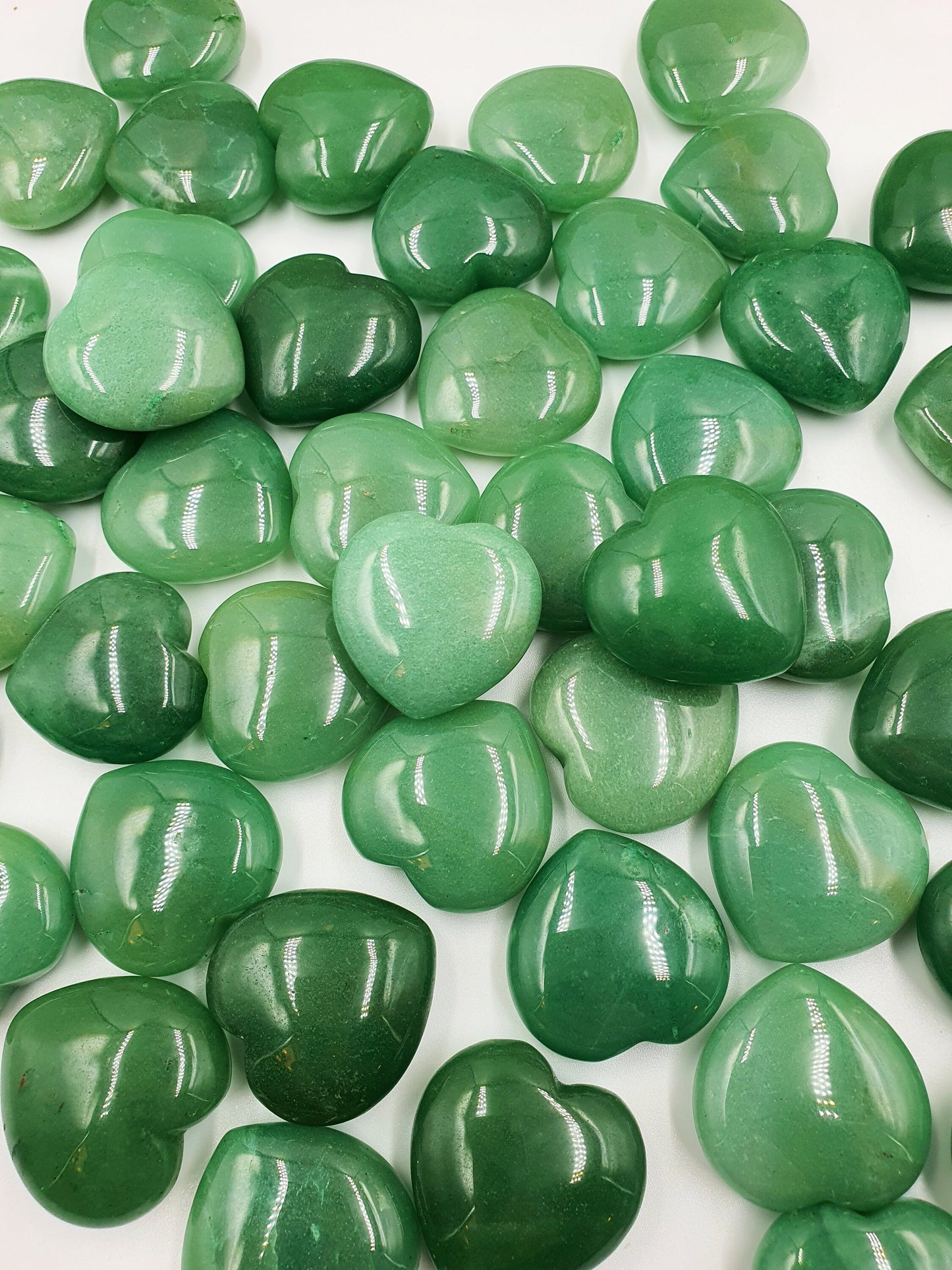Green Aventurine Puff Heart - 30mm