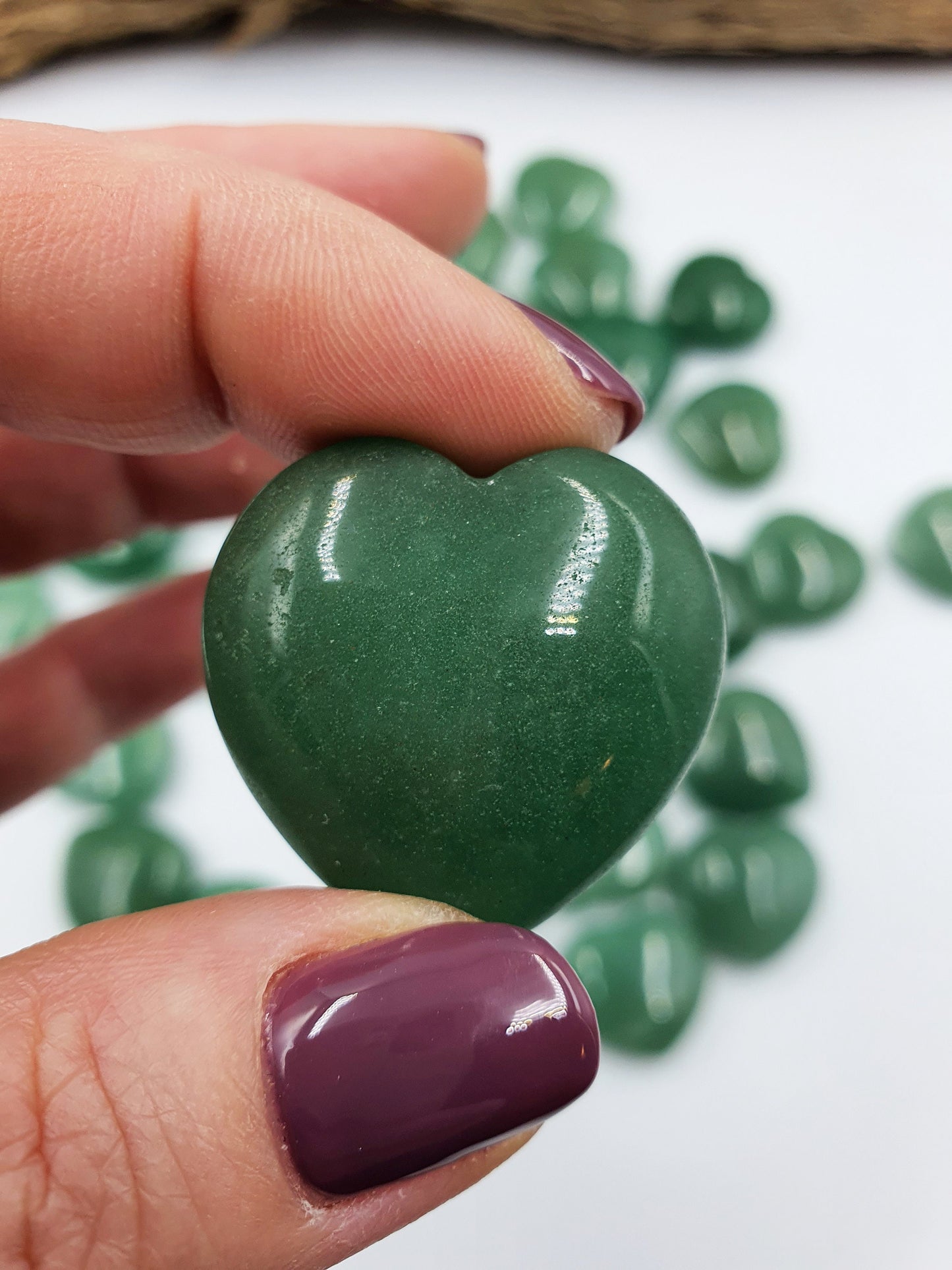 Green Aventurine Puff Heart - 30mm