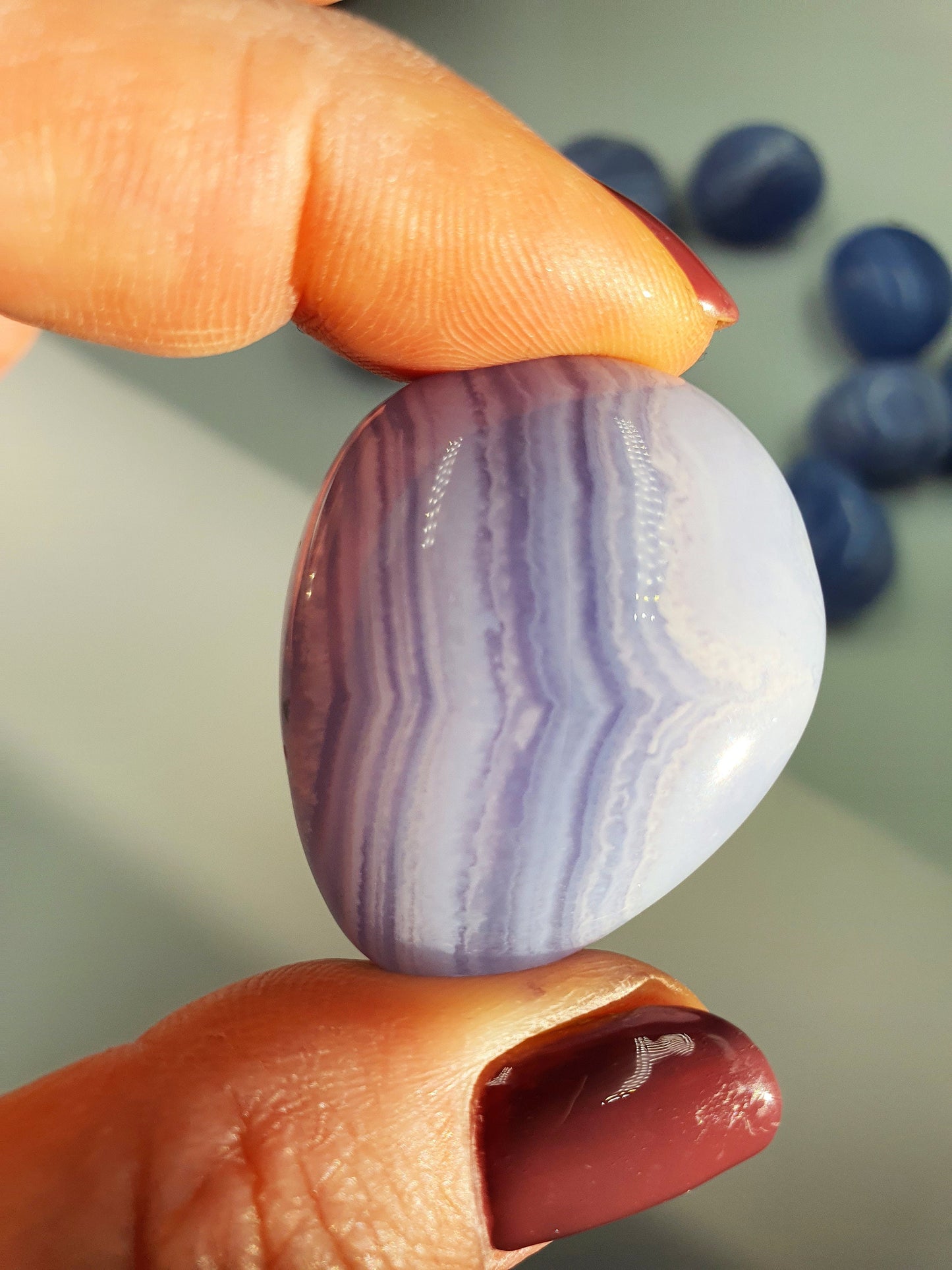 High Quality Blue Lace Agate Tumbles