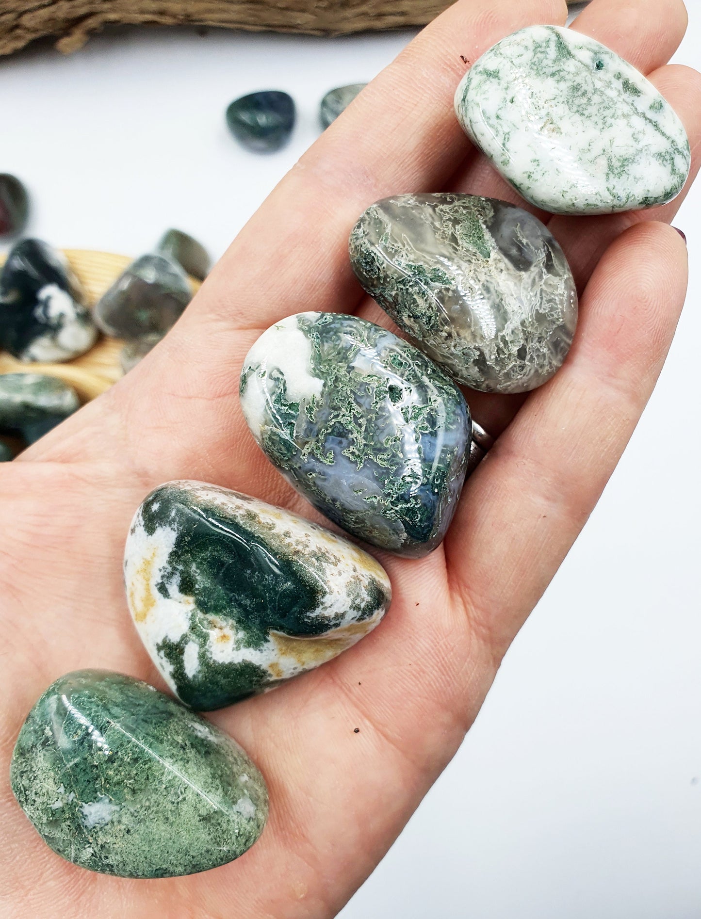 Moss Agate Tumbles
