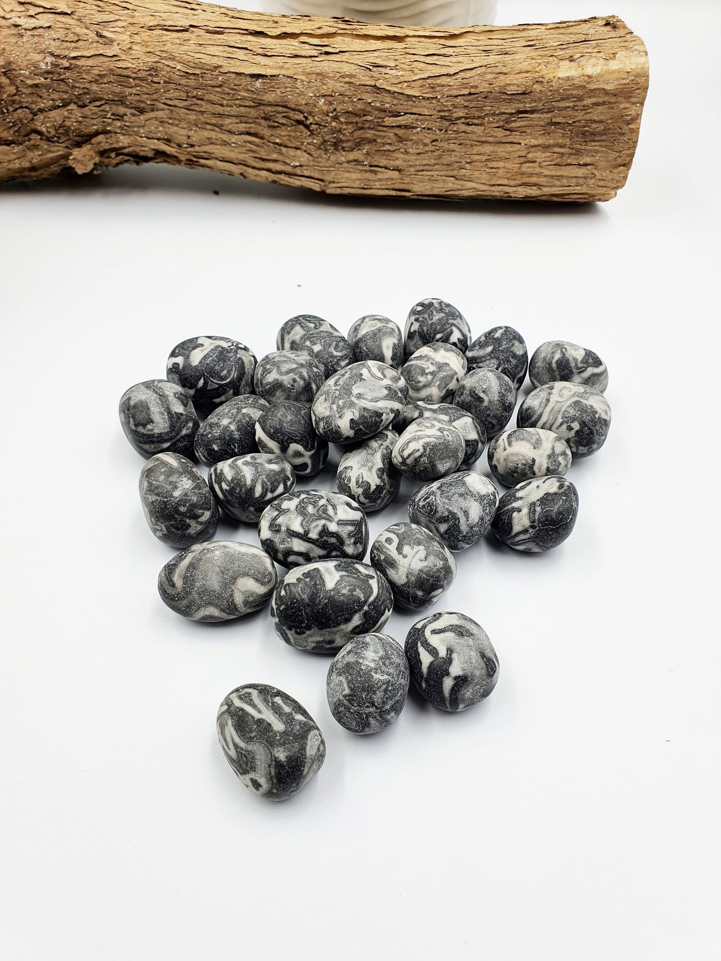 Shell Jasper Tumble/Shell Obsidian Tumble/Marbled Shell Jasper Tumble/Thousand Eye Tumble