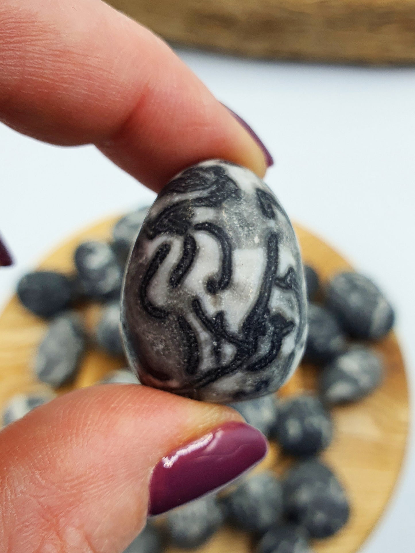 Shell Jasper Tumble/Shell Obsidian Tumble/Marbled Shell Jasper Tumble/Thousand Eye Tumble