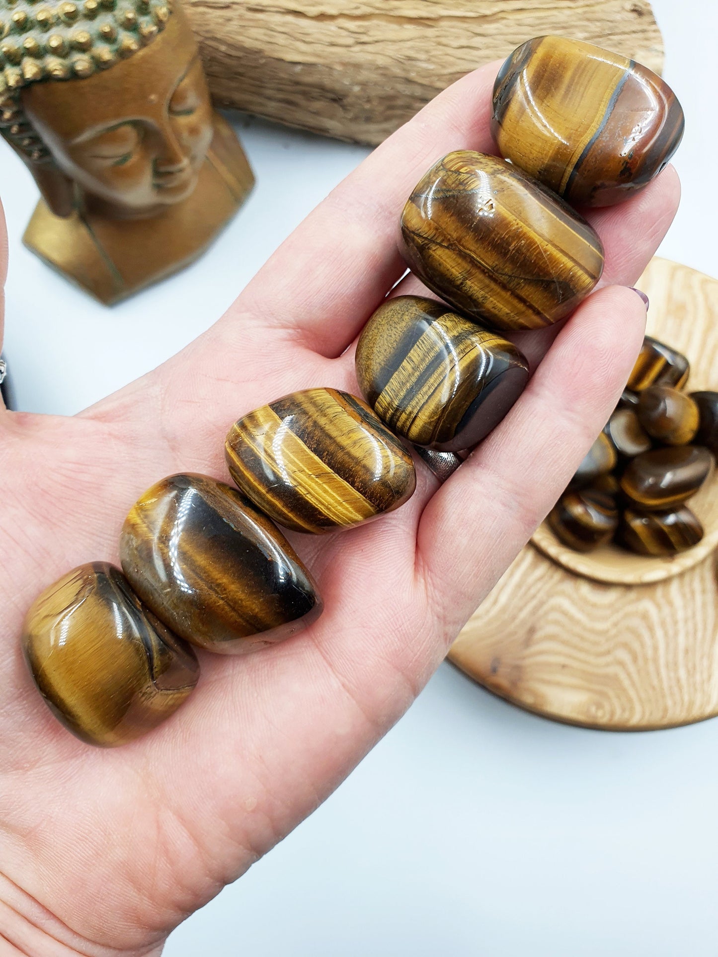 Flashy Yellow Tiger's Eye Tumbles