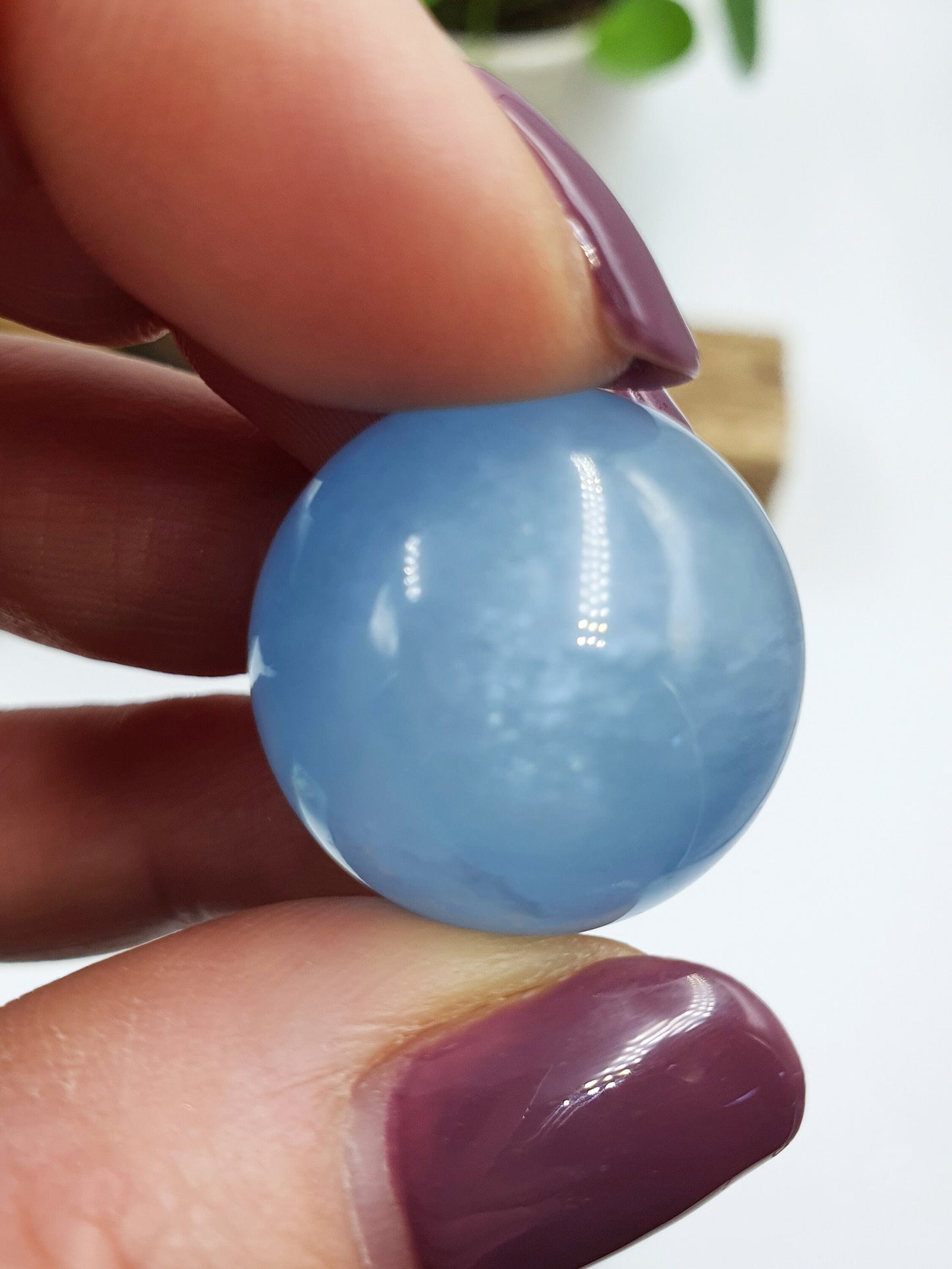 High Quality Aquamarine Mini Crystal Sphere - 22mm