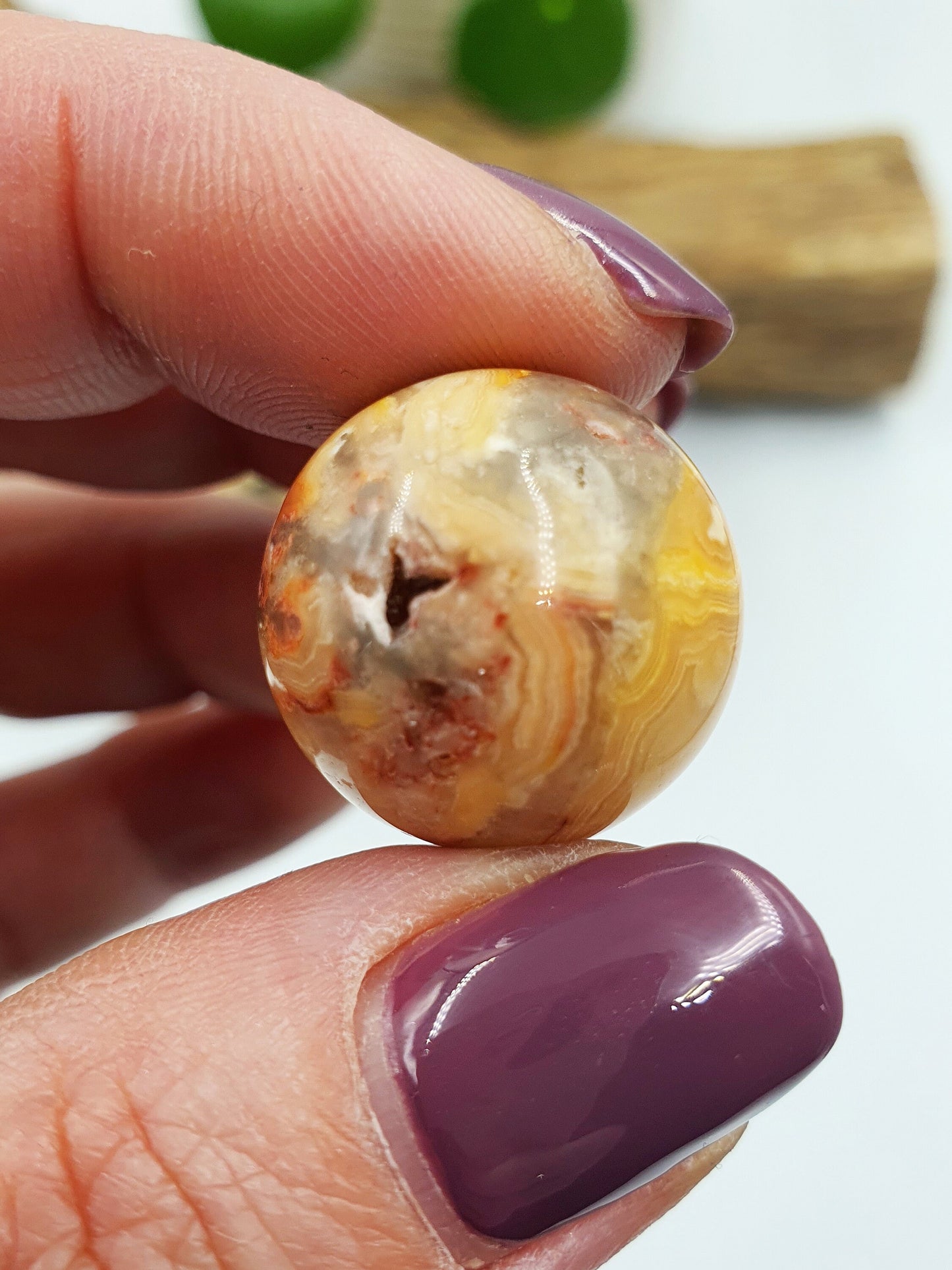 Mexican Crazy Lace Agate Mini Crystal Sphere, Unique Patterns - 20mm