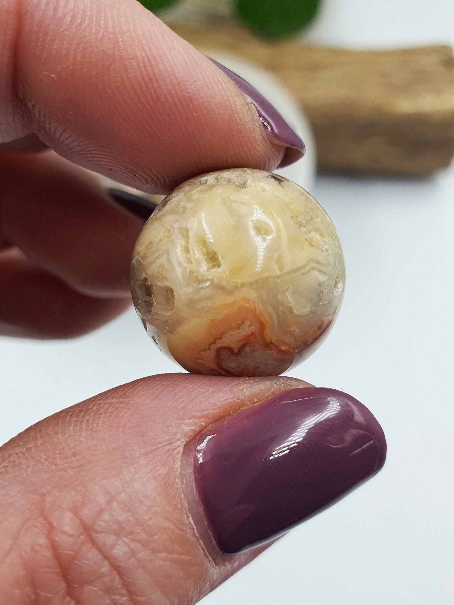 Mexican Crazy Lace Agate Mini Crystal Sphere, Unique Patterns - 20mm