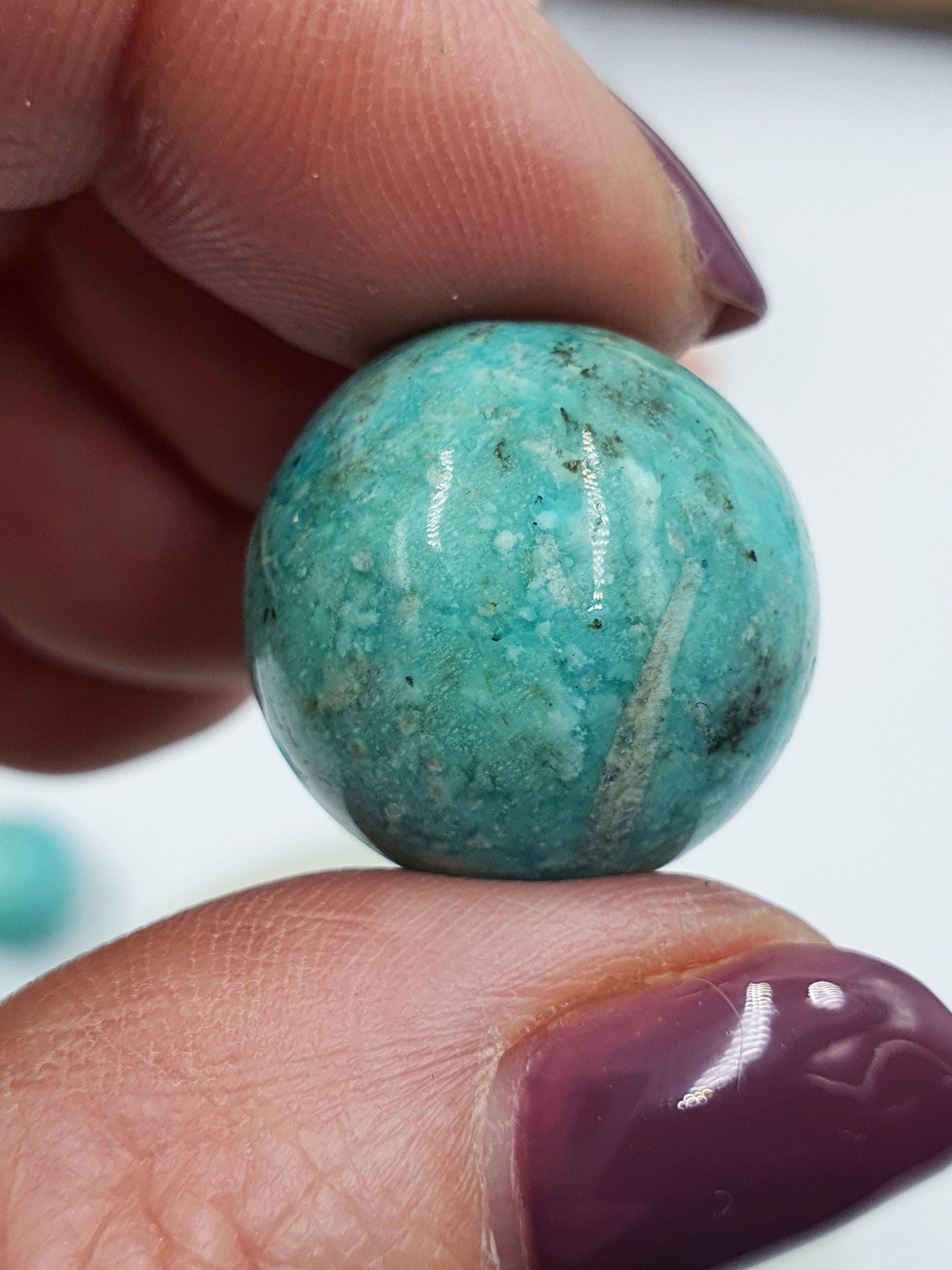 Flashy Amazonite Crystal Mini Sphere - approx 20mm