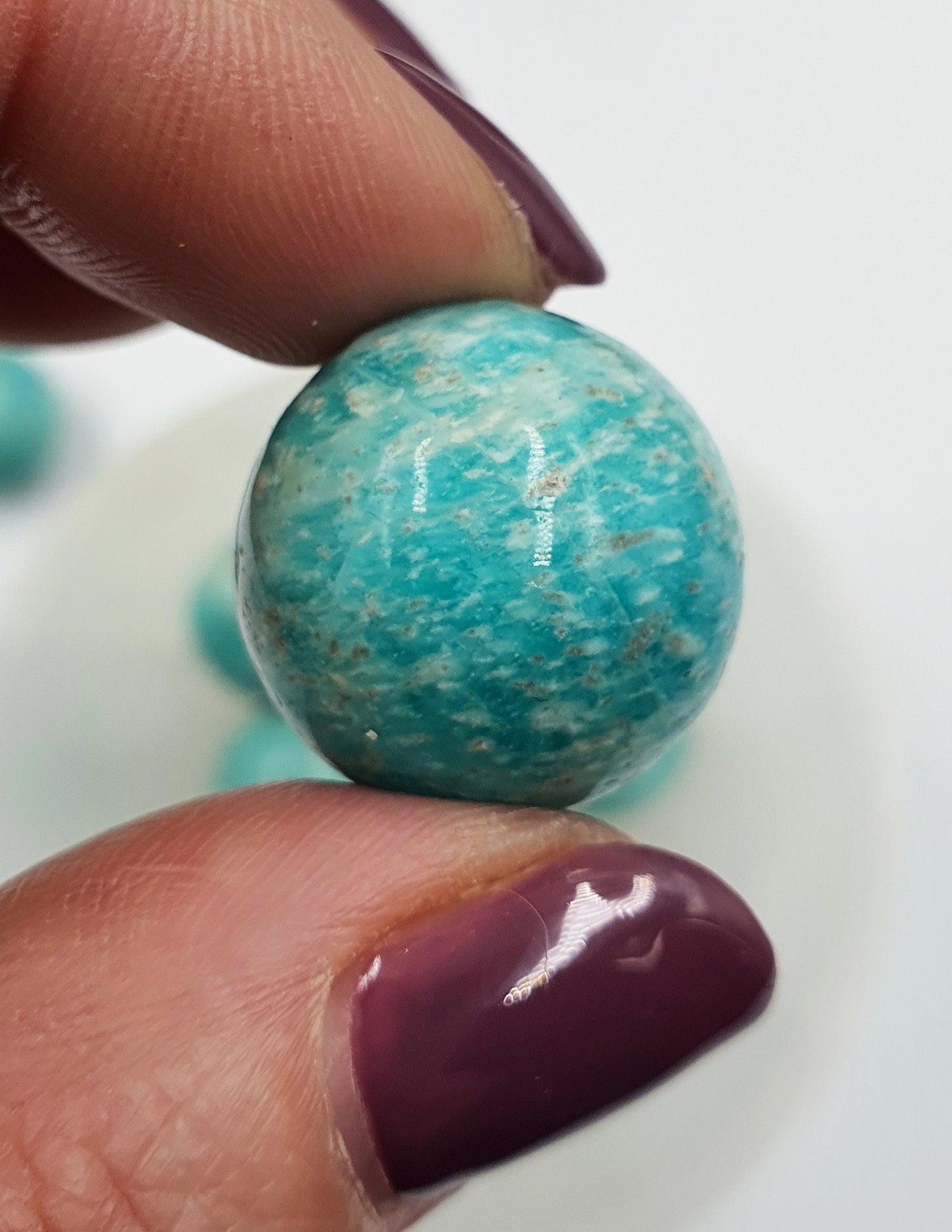 Flashy Amazonite Crystal Mini Sphere - approx 20mm