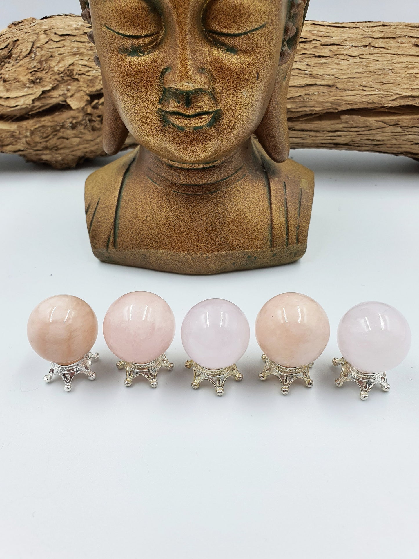 Morganite Mini Crystal Sphere - approx 21mm