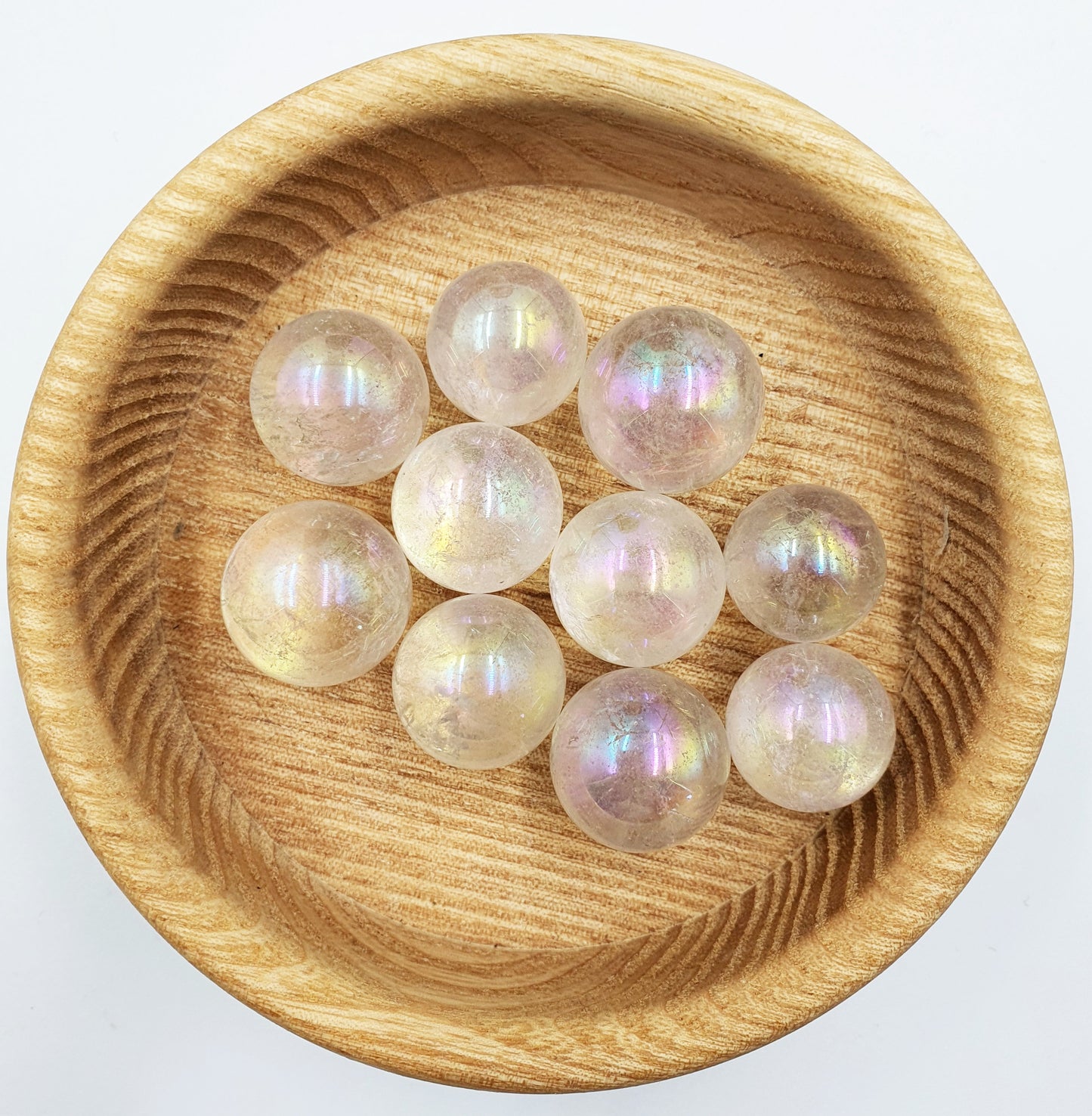 Aura Clear Quartz Crystal Mini Sphere - Various Sizes Available