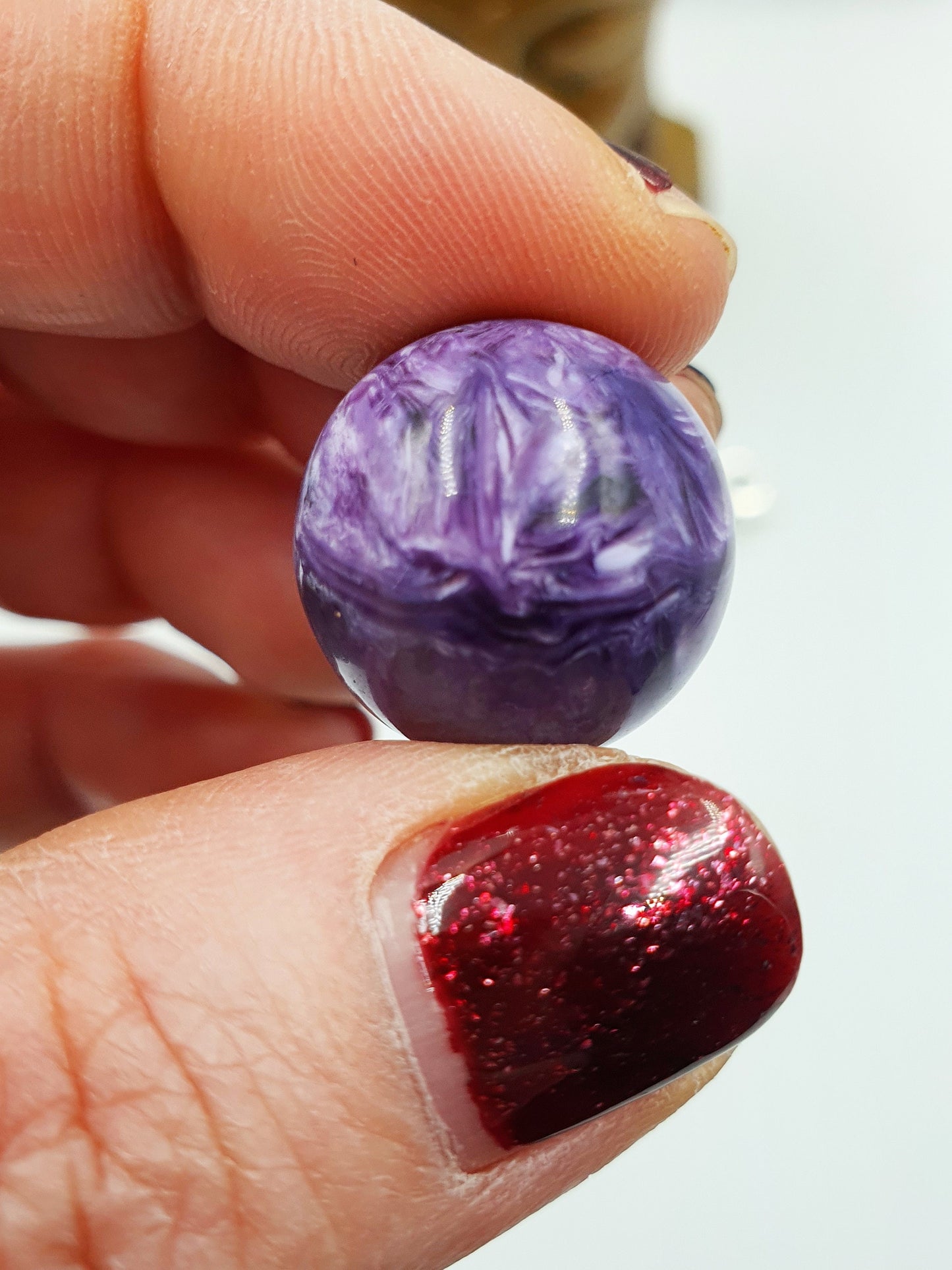 A Grade flashy Charoite Crystal Mini Sphere - approx 18mm