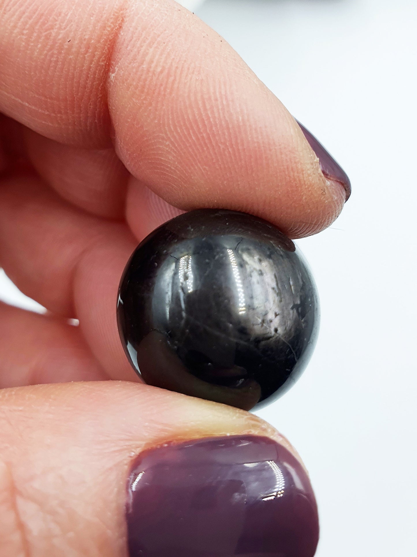 A Grade Rare Flashy Hypersthene Mini Crystal Sphere - approx 19mm