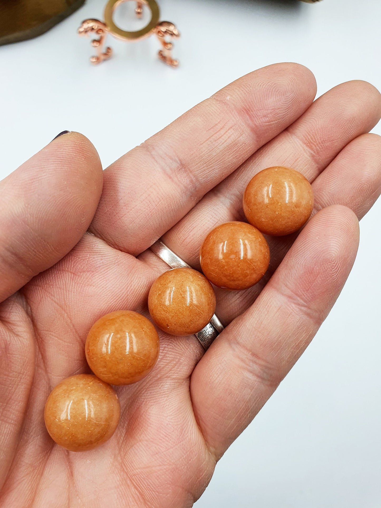 Red Aventurine Crystal Mini Sphere - approx 16mm