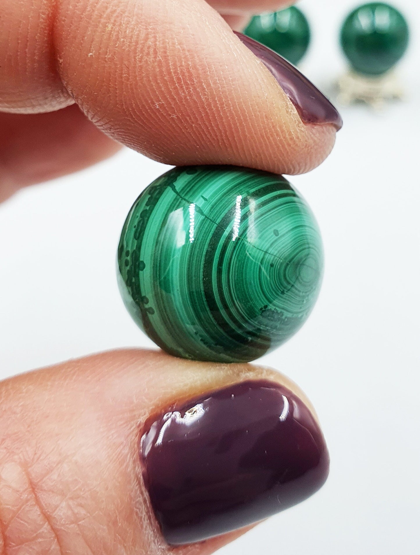Natural Malachite Mini Crystal Sphere (A Grade) - you choose your favourite