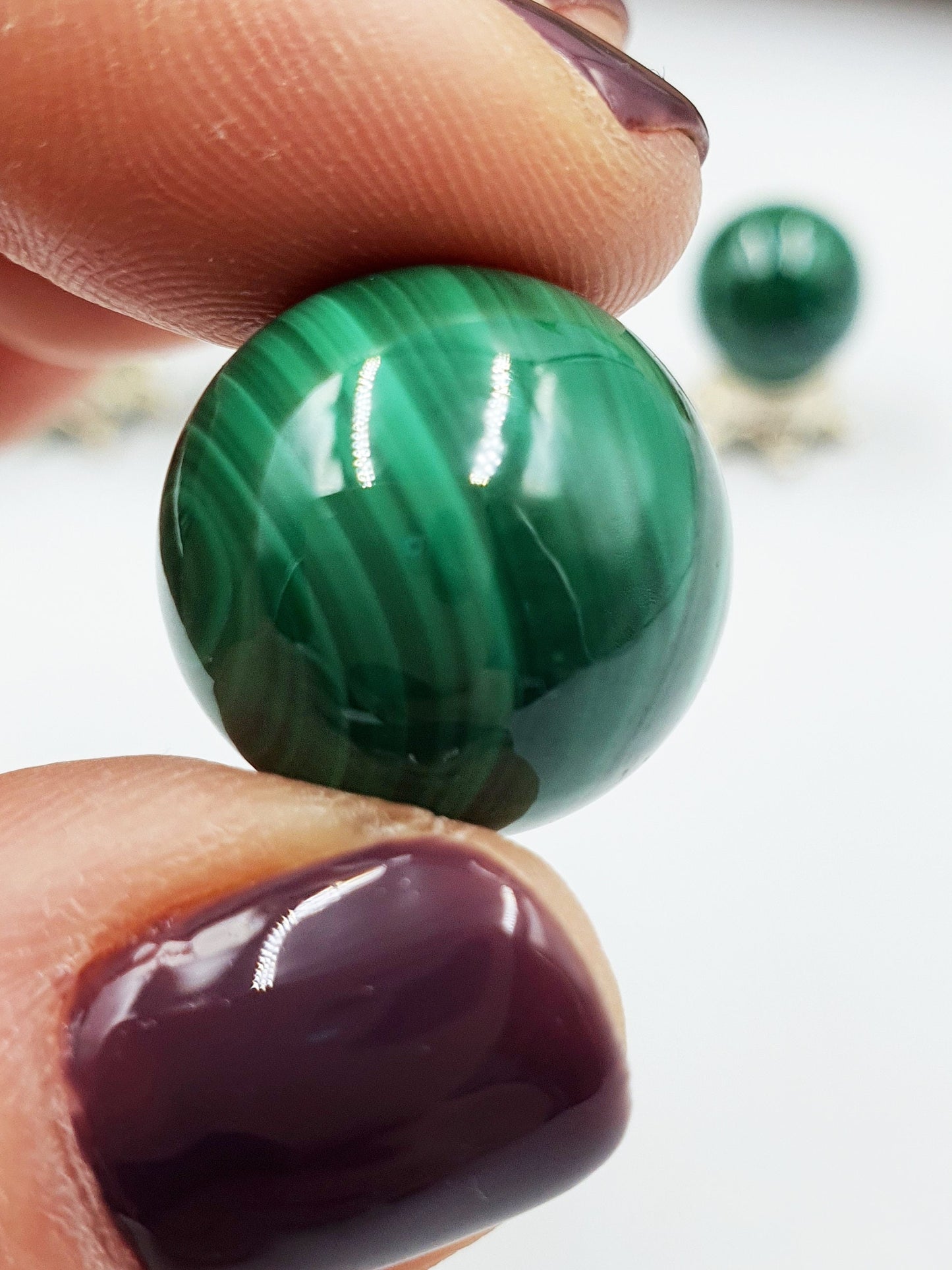 Natural Malachite Mini Crystal Sphere (A Grade) - you choose your favourite