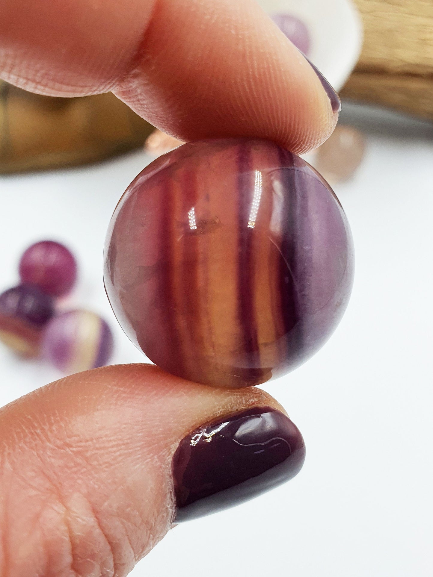 High Quality Fluorite Crystal Mini Sphere - approx 25mm