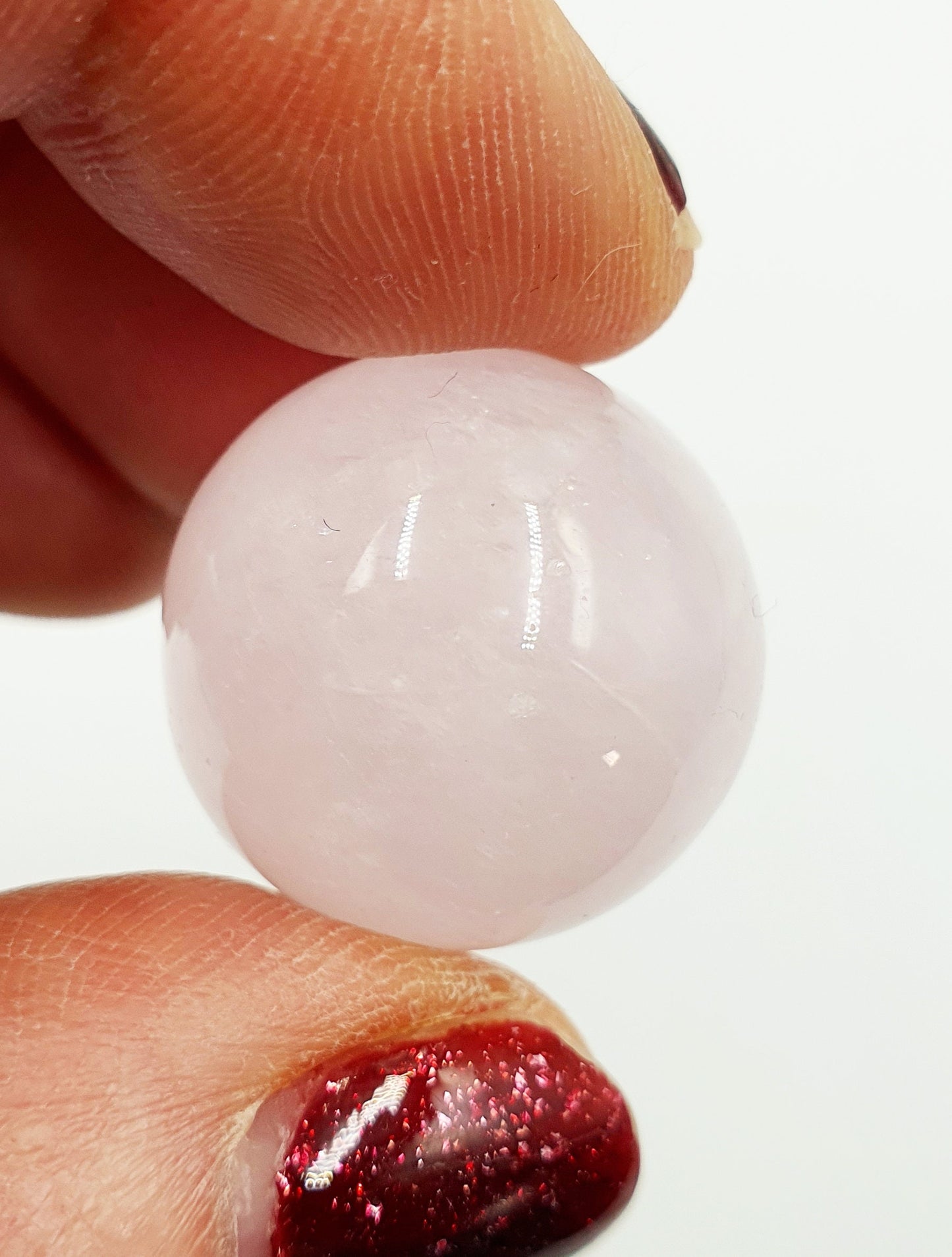 Morganite Mini Crystal Sphere - approx 21mm