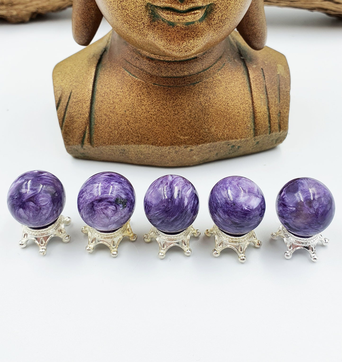 A Grade flashy Charoite Crystal Mini Sphere - approx 18mm