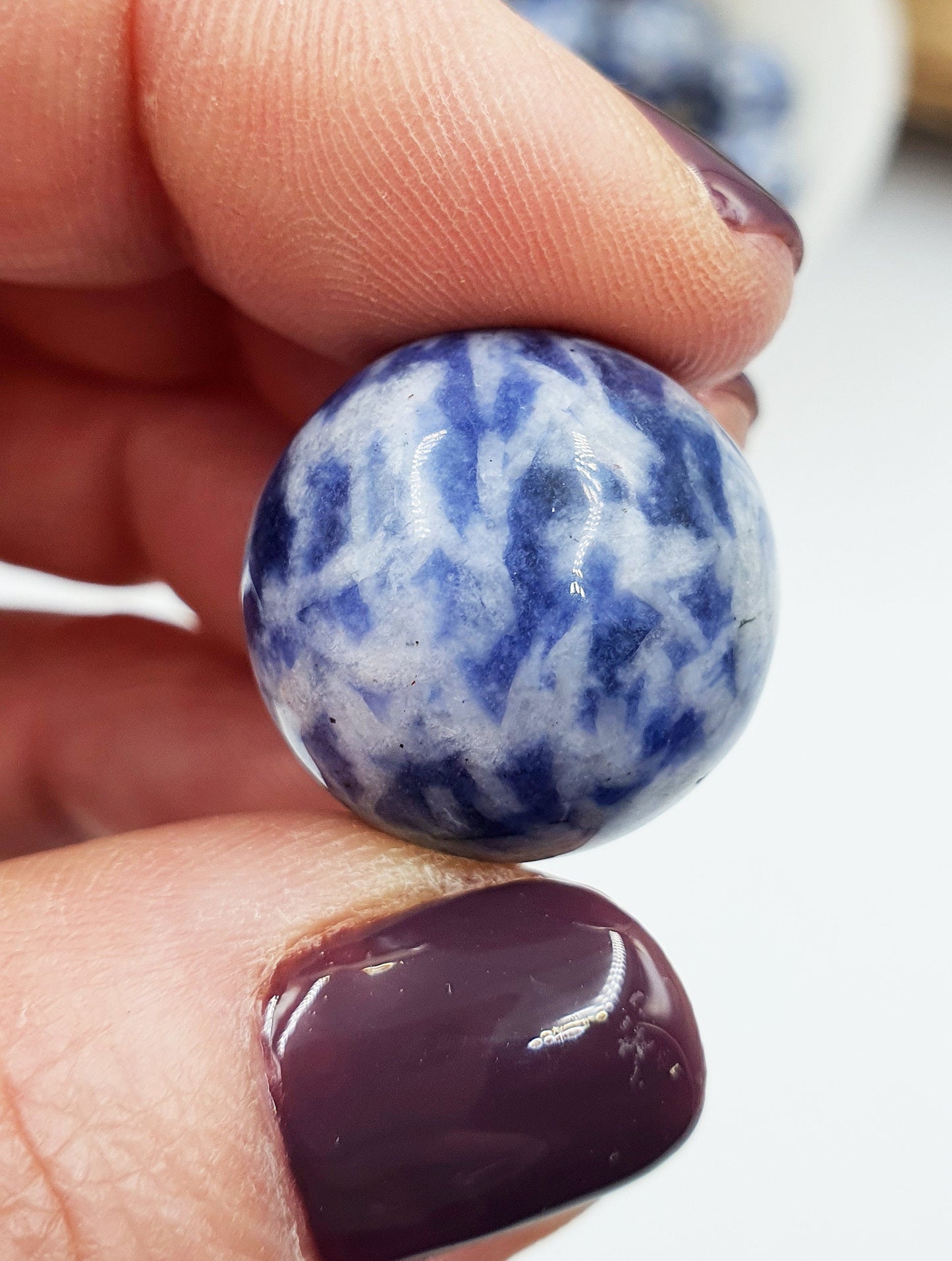 Blue Dot Jasper Crystal Mini Sphere - approx 20mm