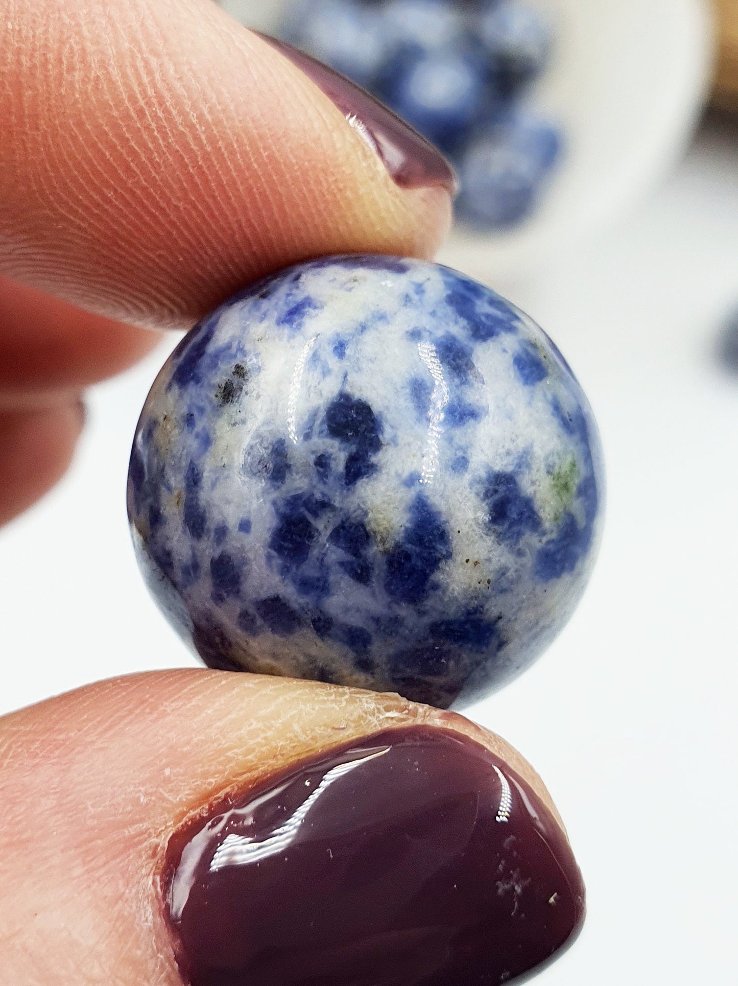 Blue Dot Jasper Crystal Mini Sphere - approx 20mm