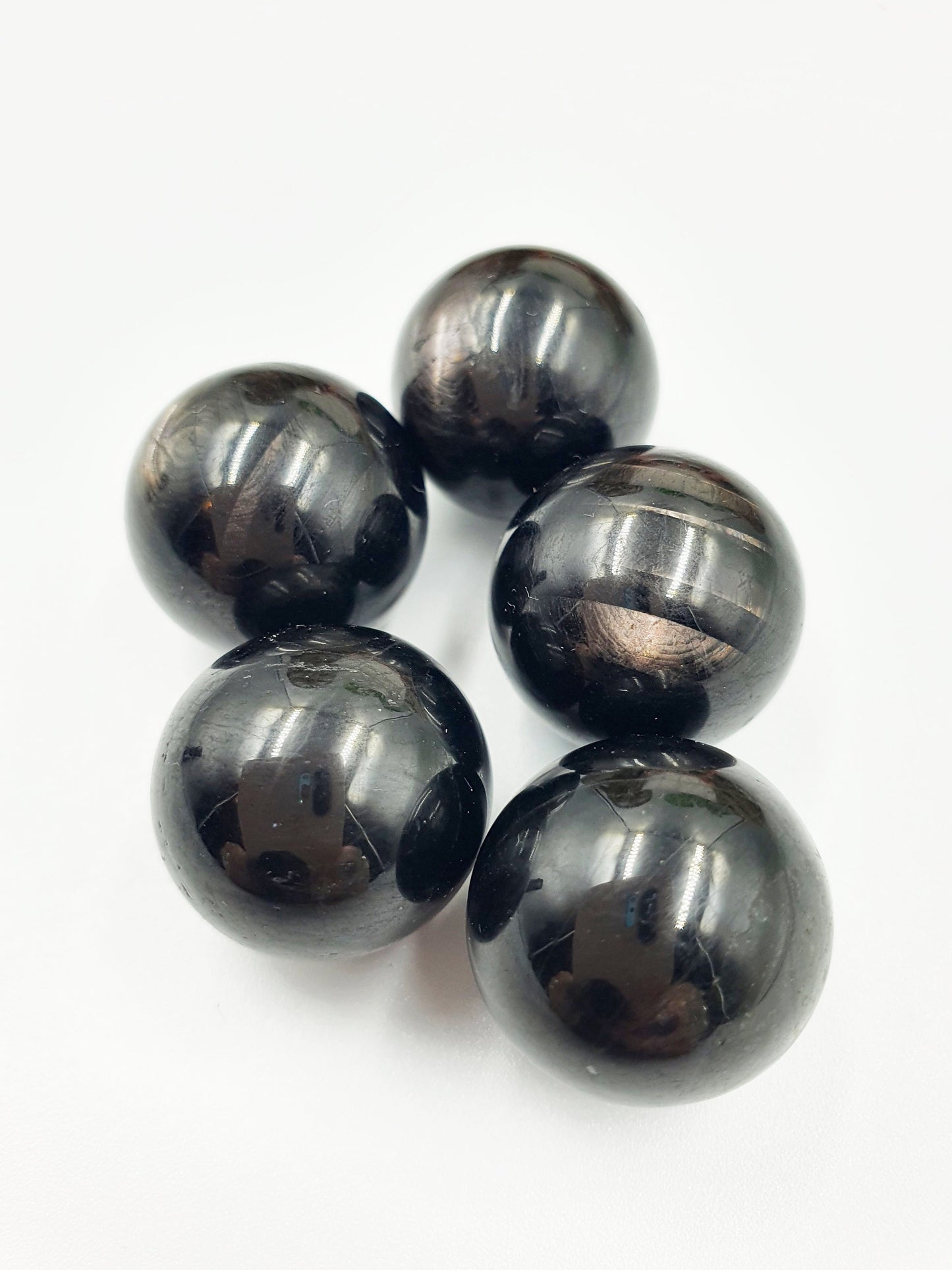 A Grade Rare Flashy Hypersthene Mini Crystal Sphere - approx 19mm