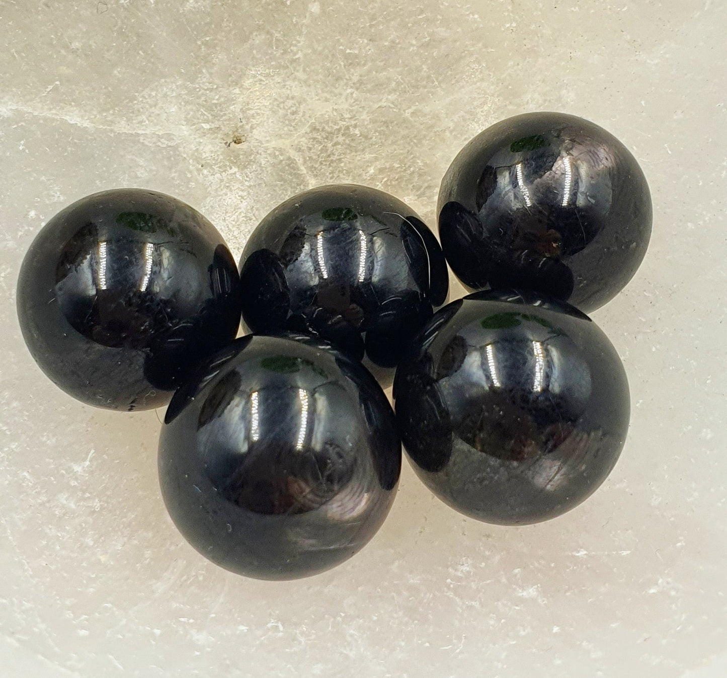 A Grade Rare Flashy Hypersthene Mini Crystal Sphere - approx 19mm