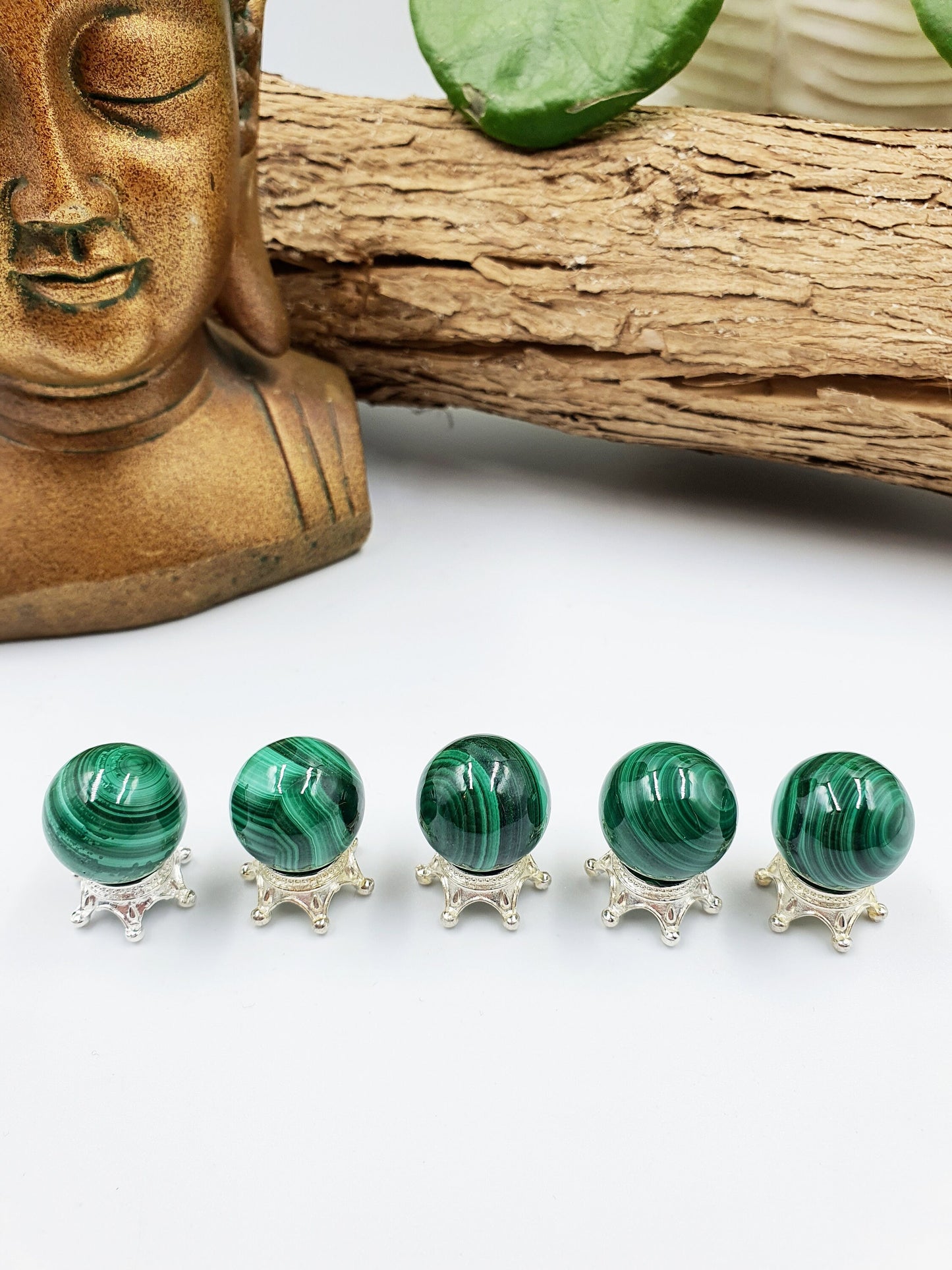 Natural Malachite Mini Crystal Sphere (A Grade) - you choose your favourite