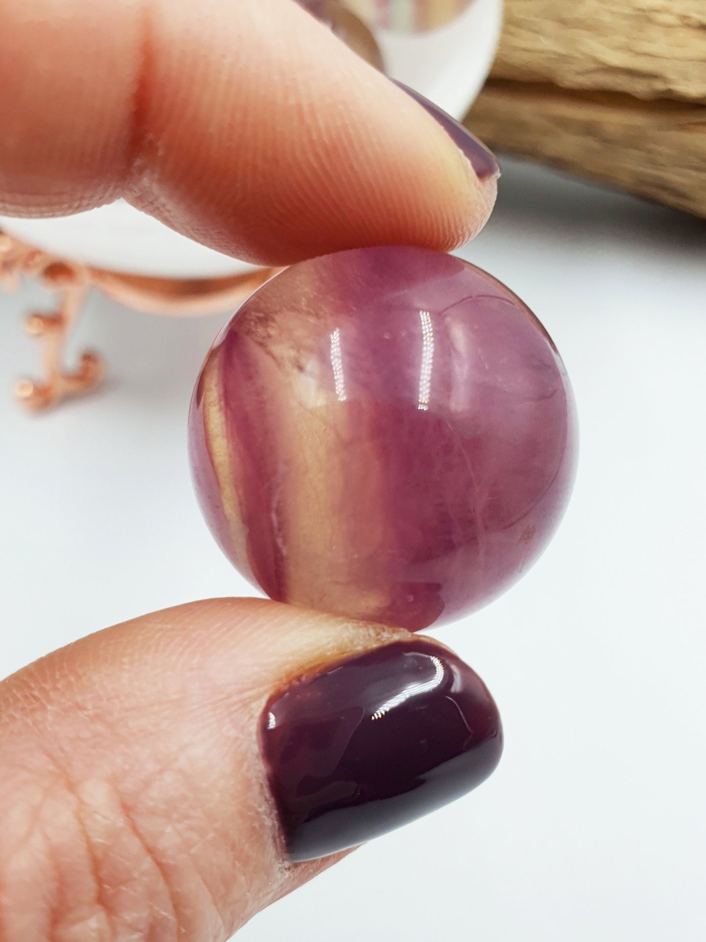 High Quality Fluorite Crystal Mini Sphere - approx 25mm