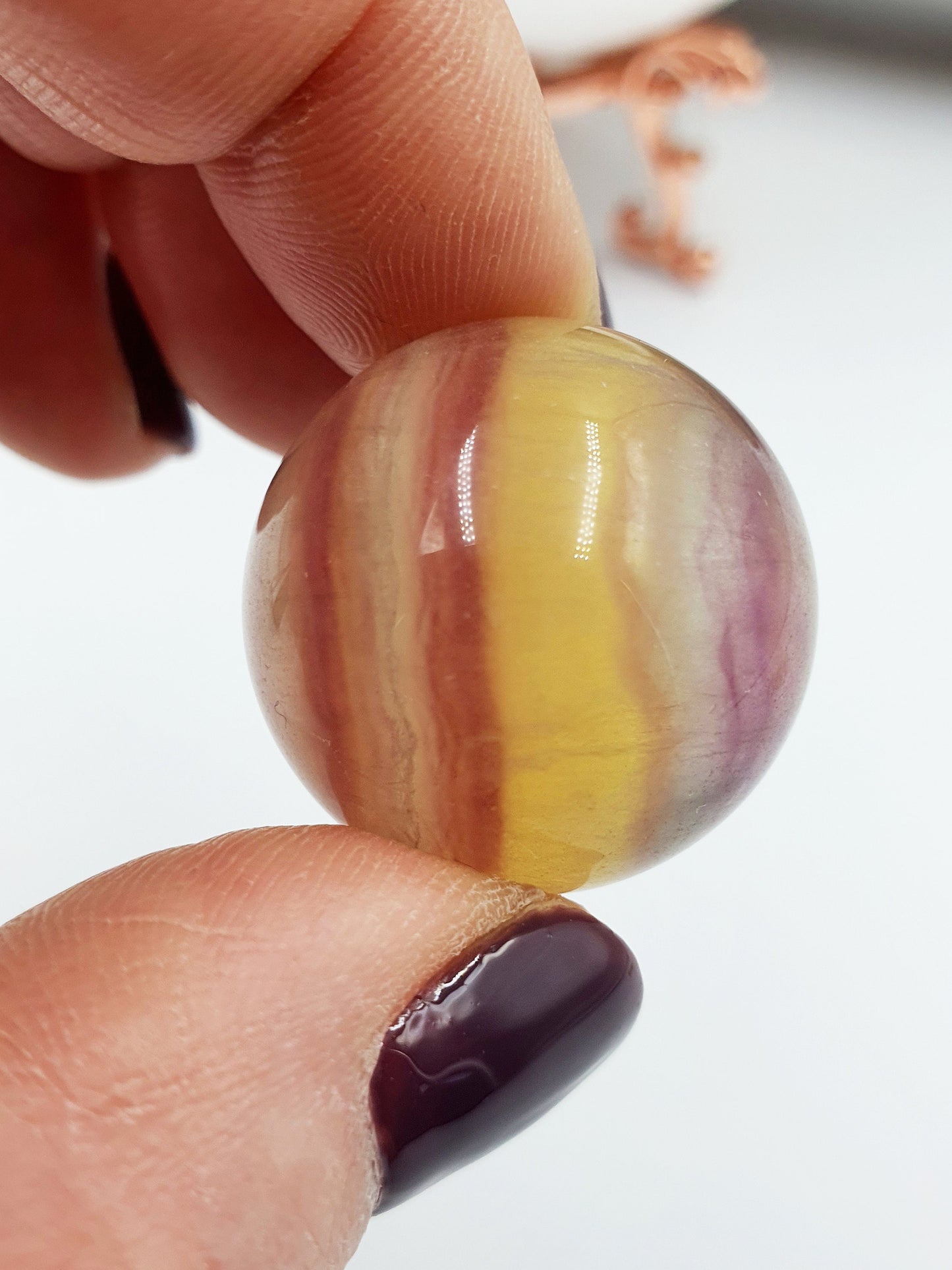 High Quality Fluorite Crystal Mini Sphere - approx 25mm