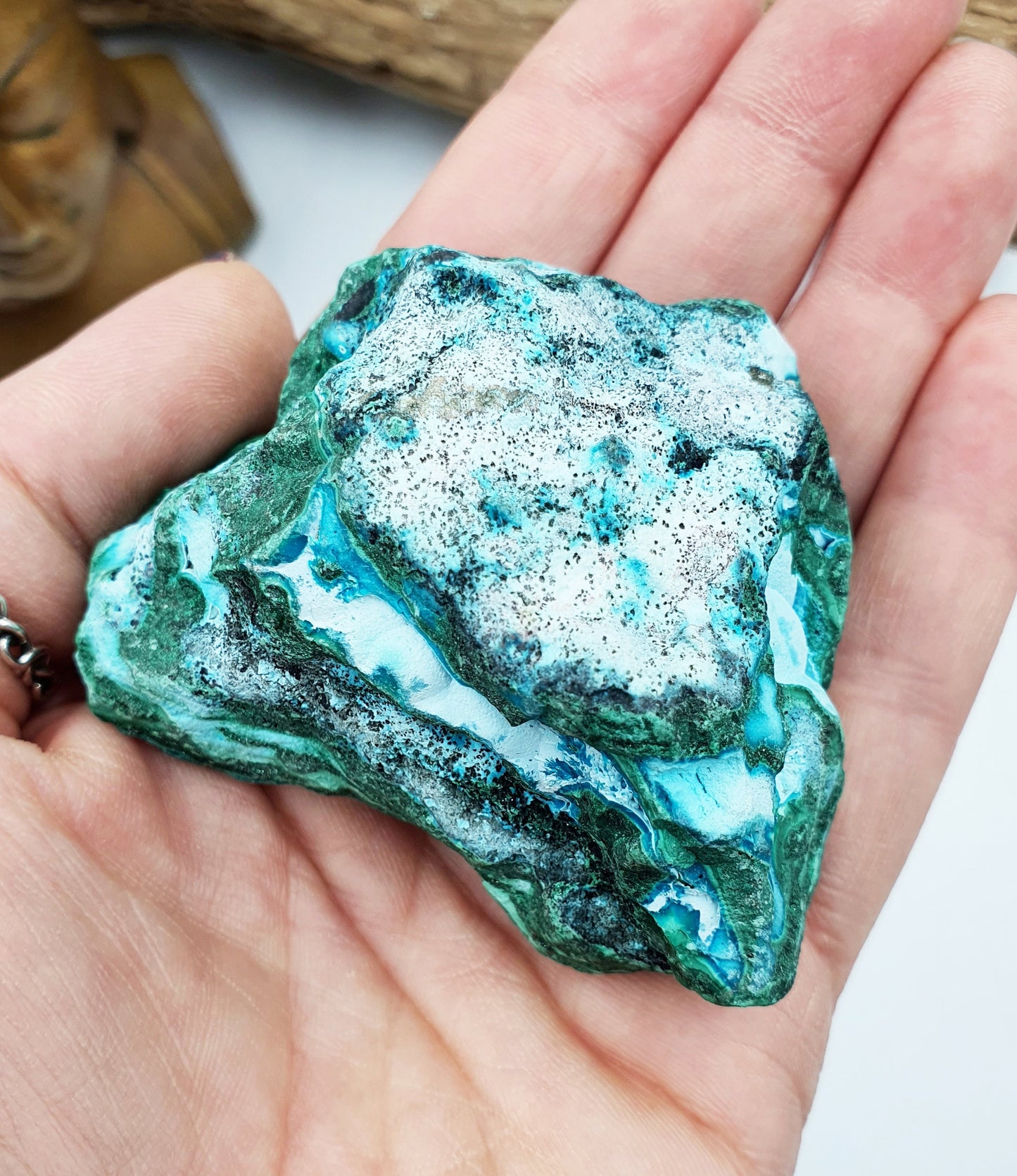 Raw Chrysocolla and Malachite