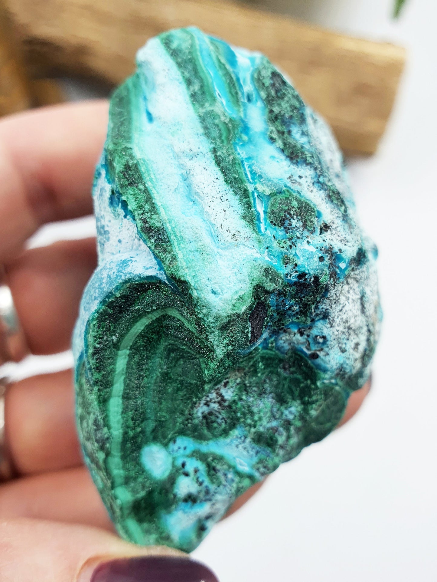 Raw Chrysocolla and Malachite