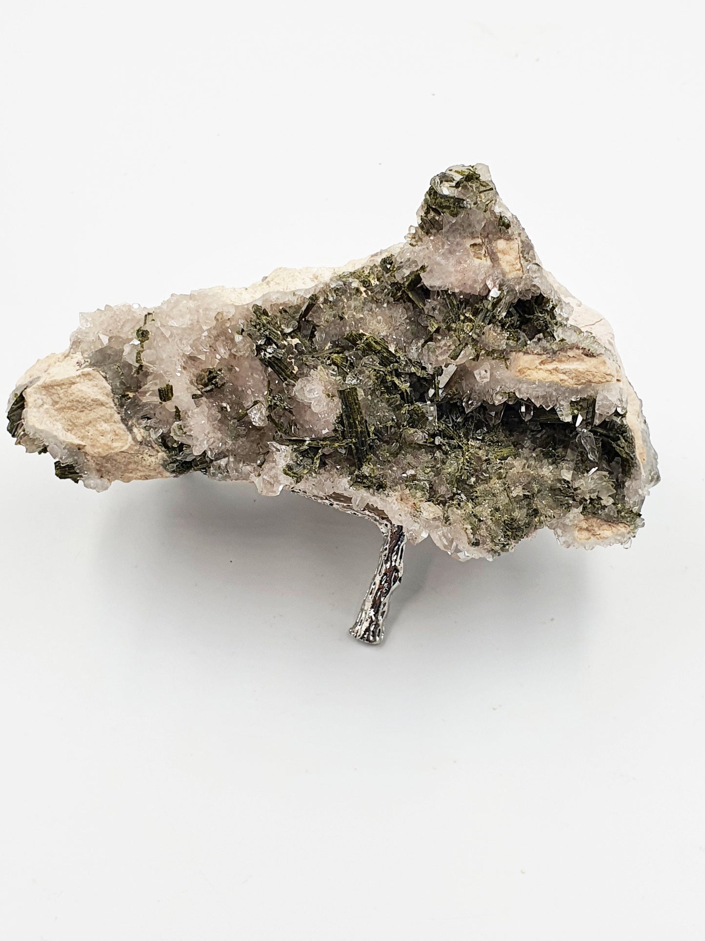 Large Sparkly Epidote & Quartz Raw Crystal Specimen - 731g