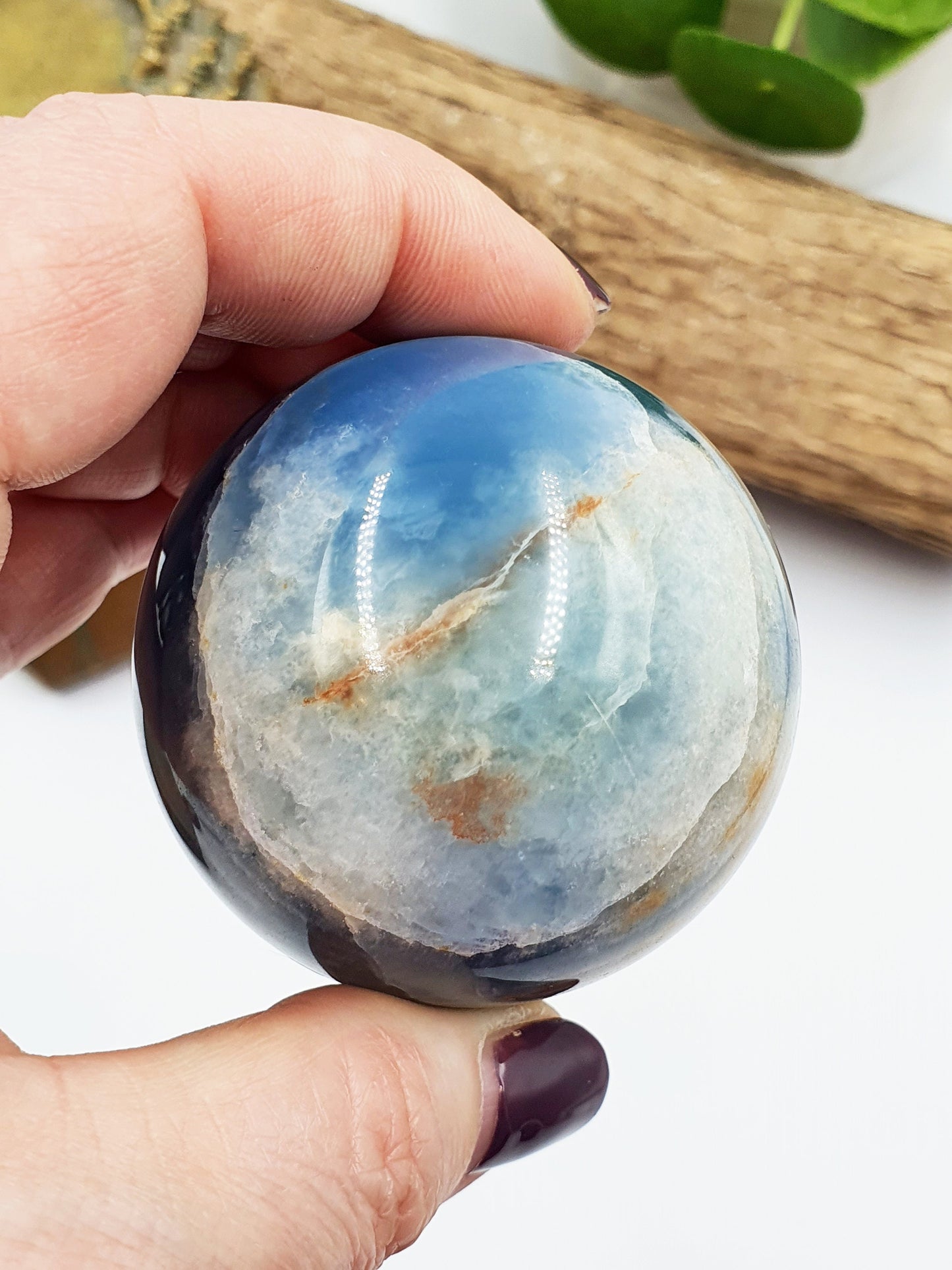 A Grade Large Blue Onyx Sphere - 56mm