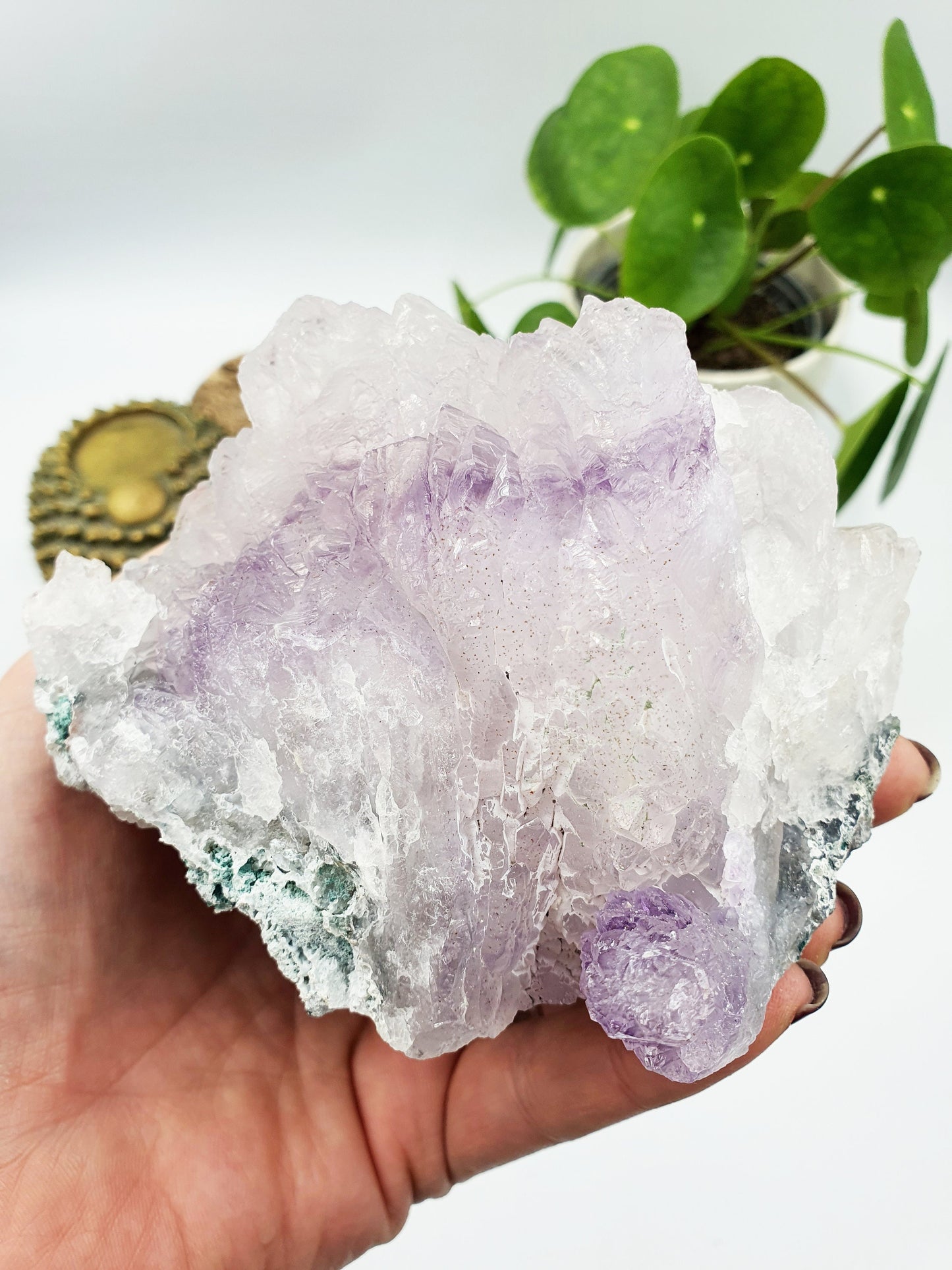 Phantom Quartz Natural Crystal Cluster