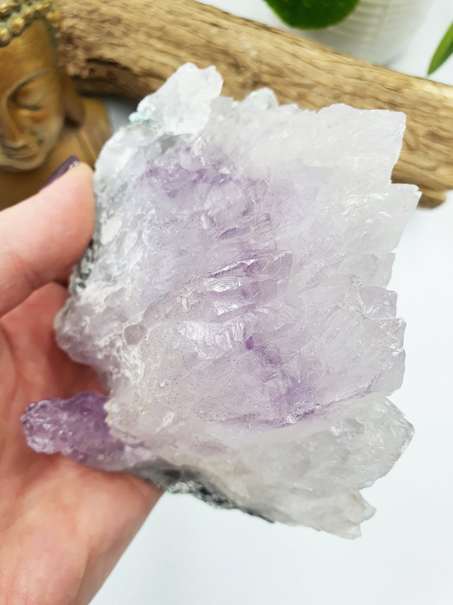 Phantom Quartz Natural Crystal Cluster