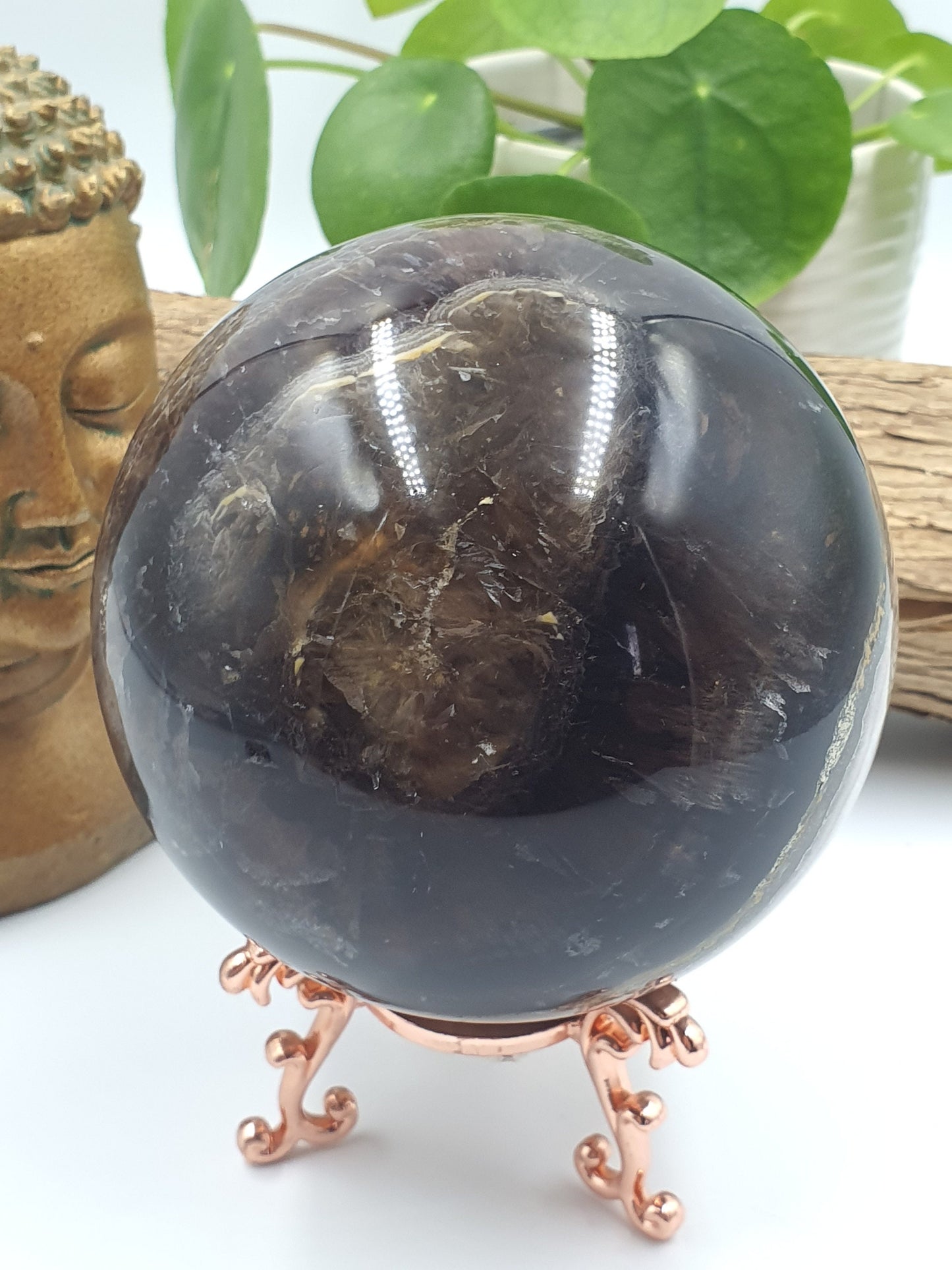 Fluorite & Pyrite Crystal Sphere - 102mm