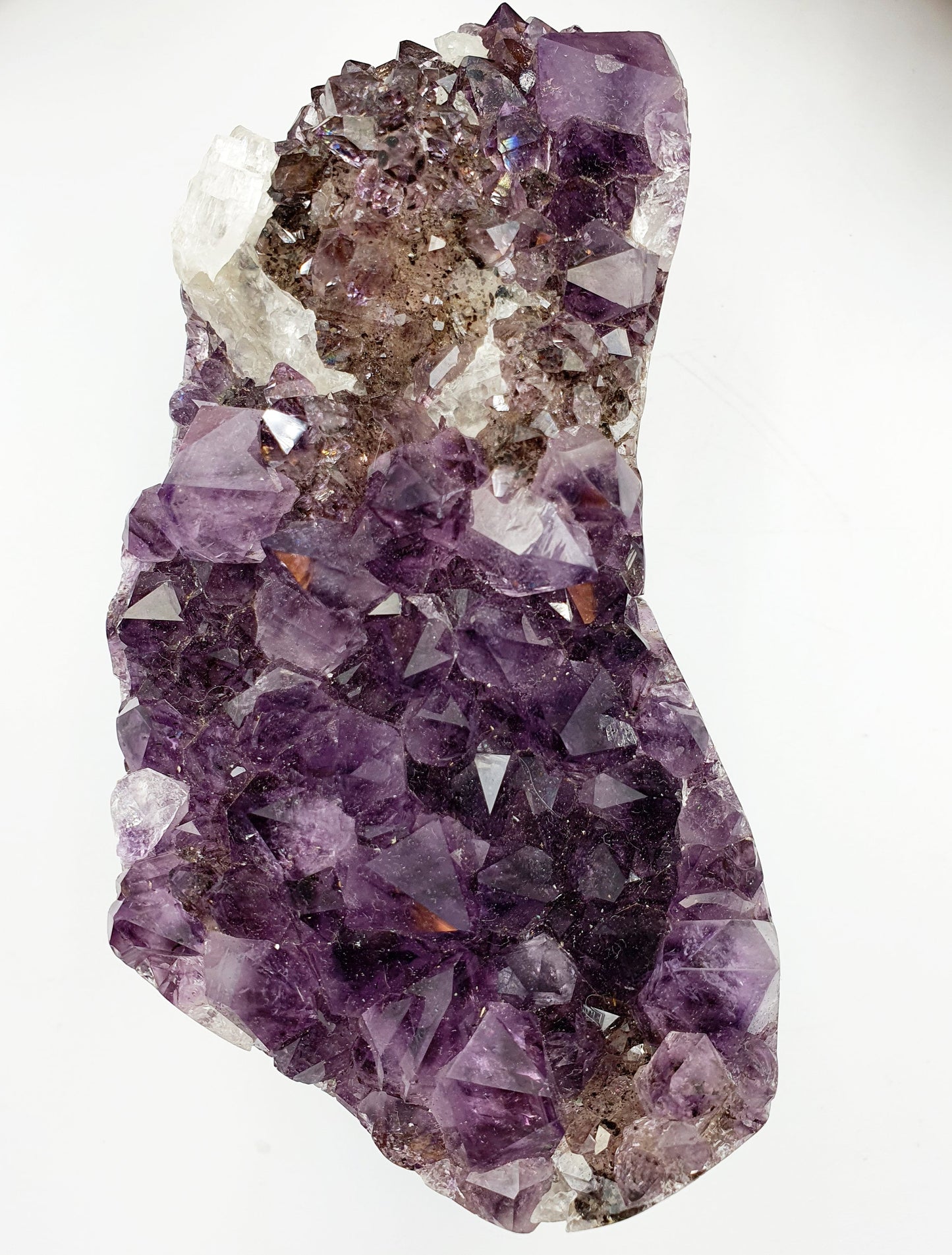 Amethyst Natural Crystal Cluster with rainbow flashes - 672g