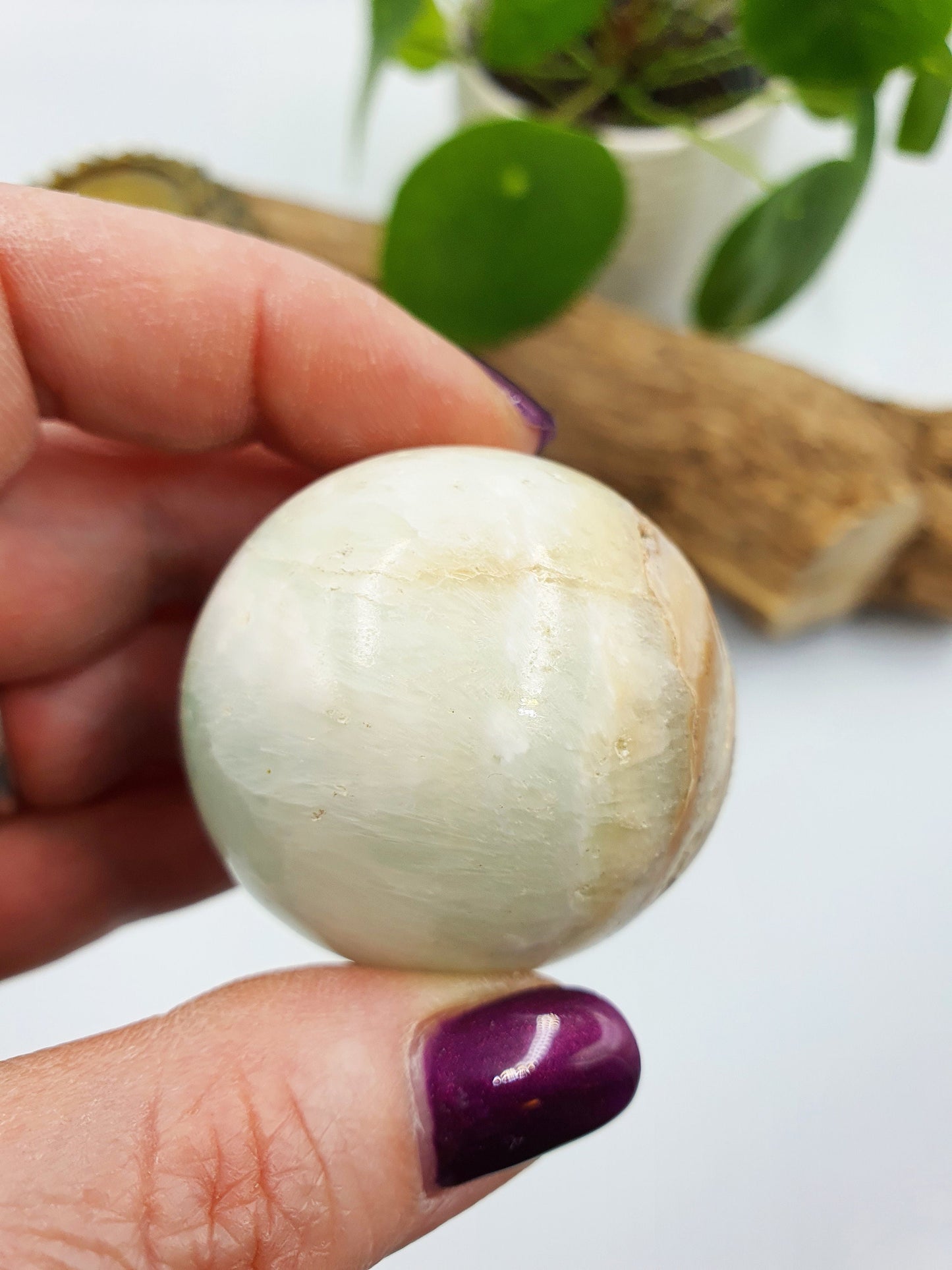 Caribbean Calcite Crystal Sphere - 41mm